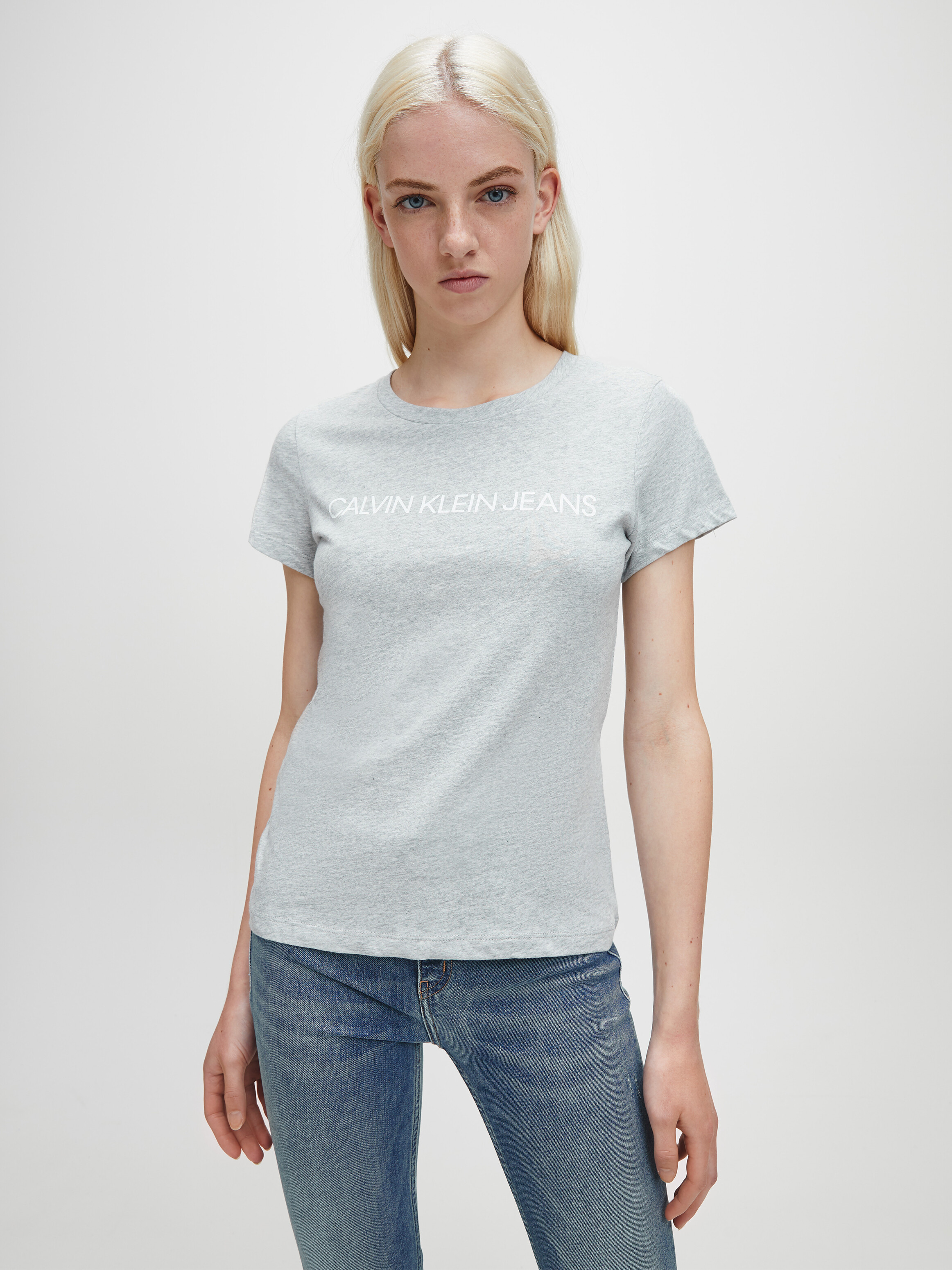 Calvin klein clearance institutional logo tee