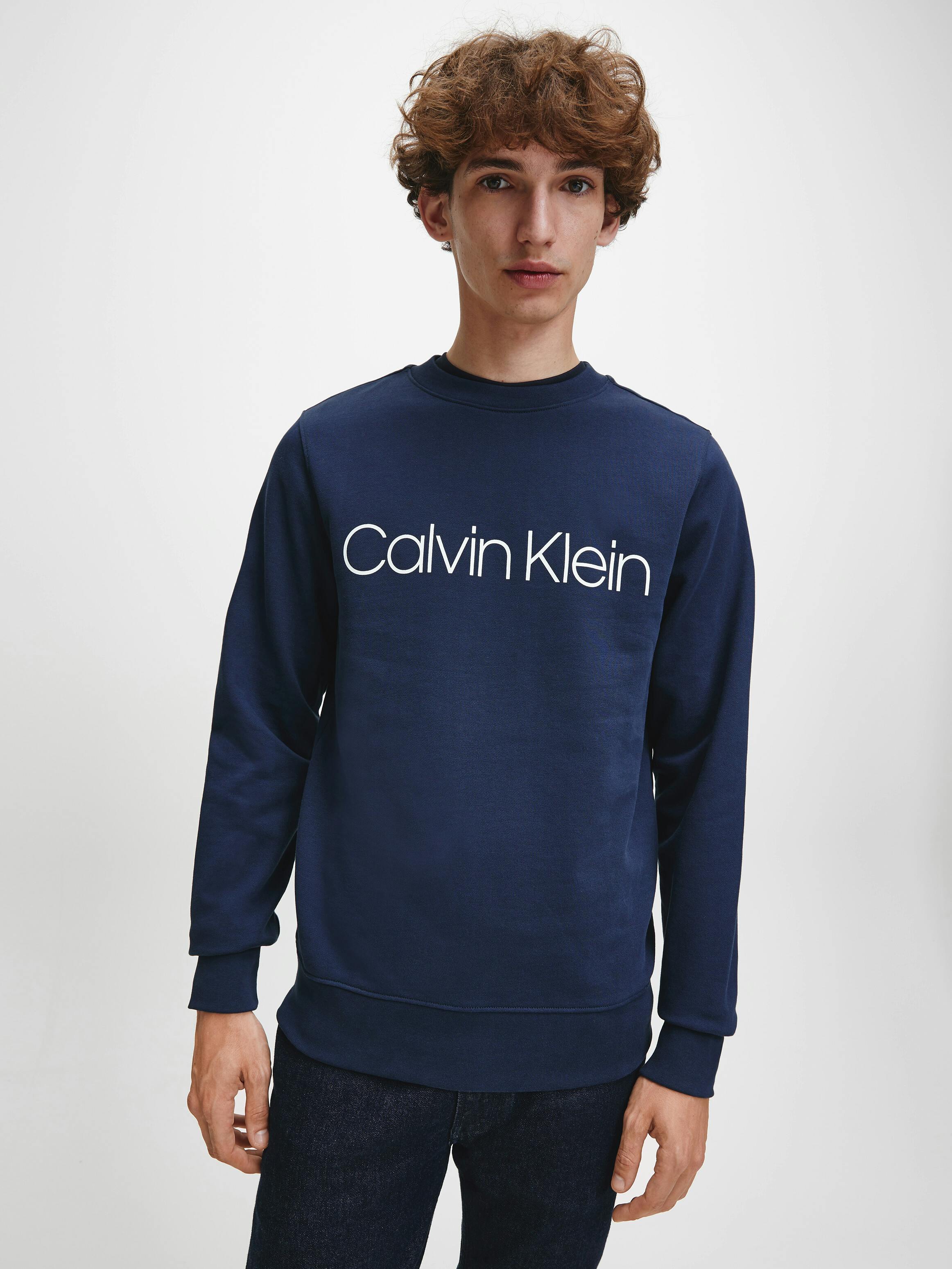 Calvin klein navy blue sweatshirt Clearance