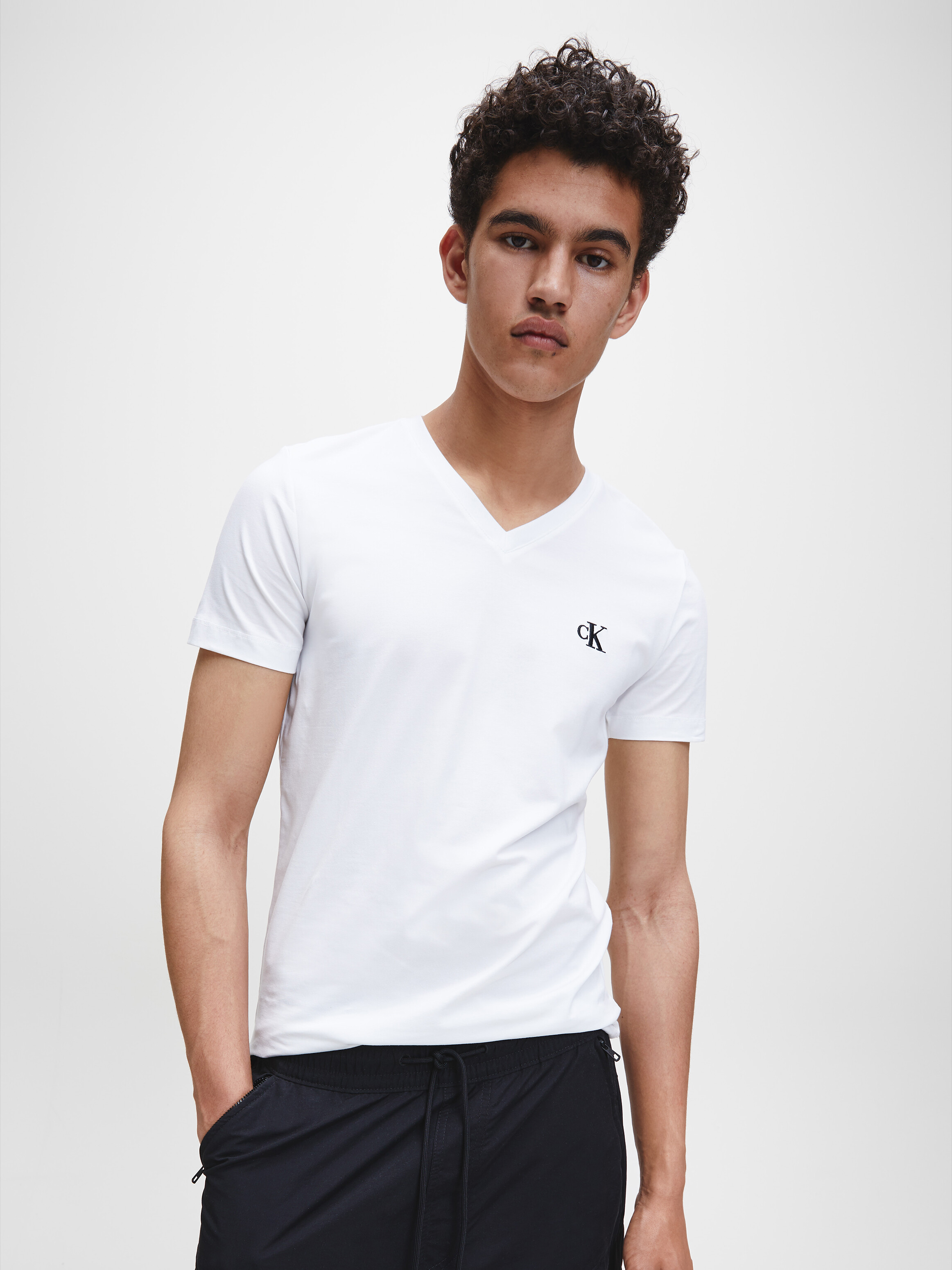 calvin klein slim v neck