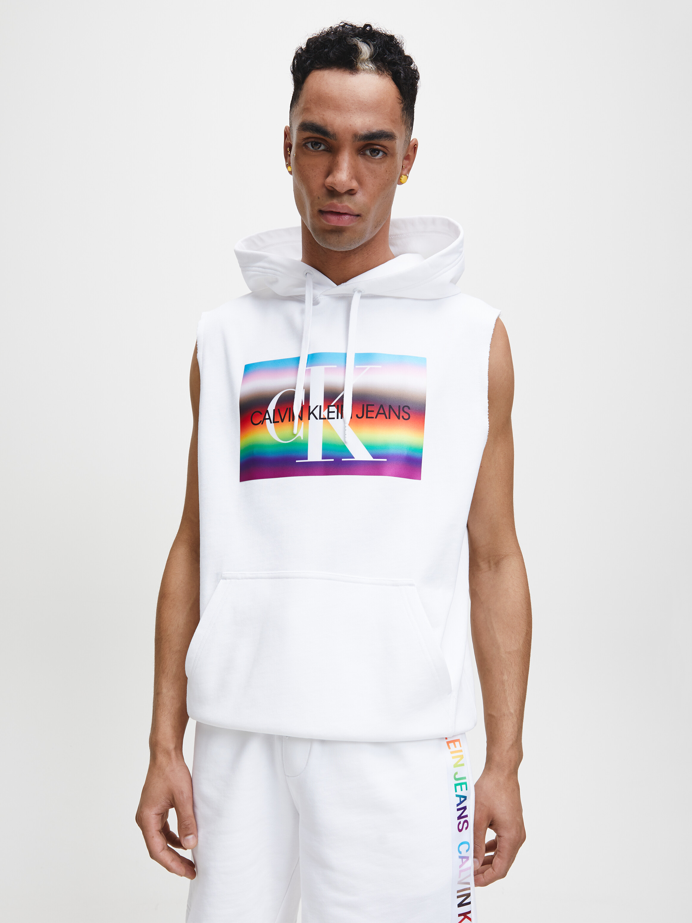 calvin klein sleeveless hoodie