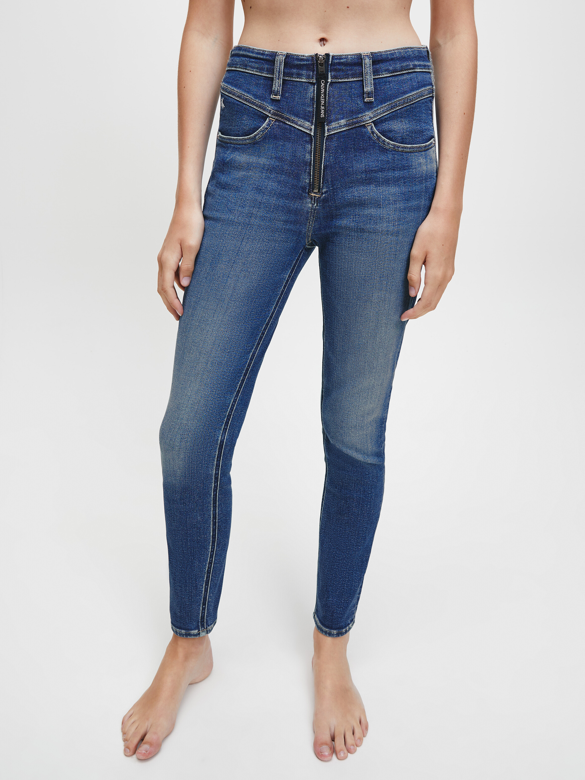 calvin klein high waist skinny jeans