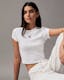 Slim Cropped Ribbed T-shirt