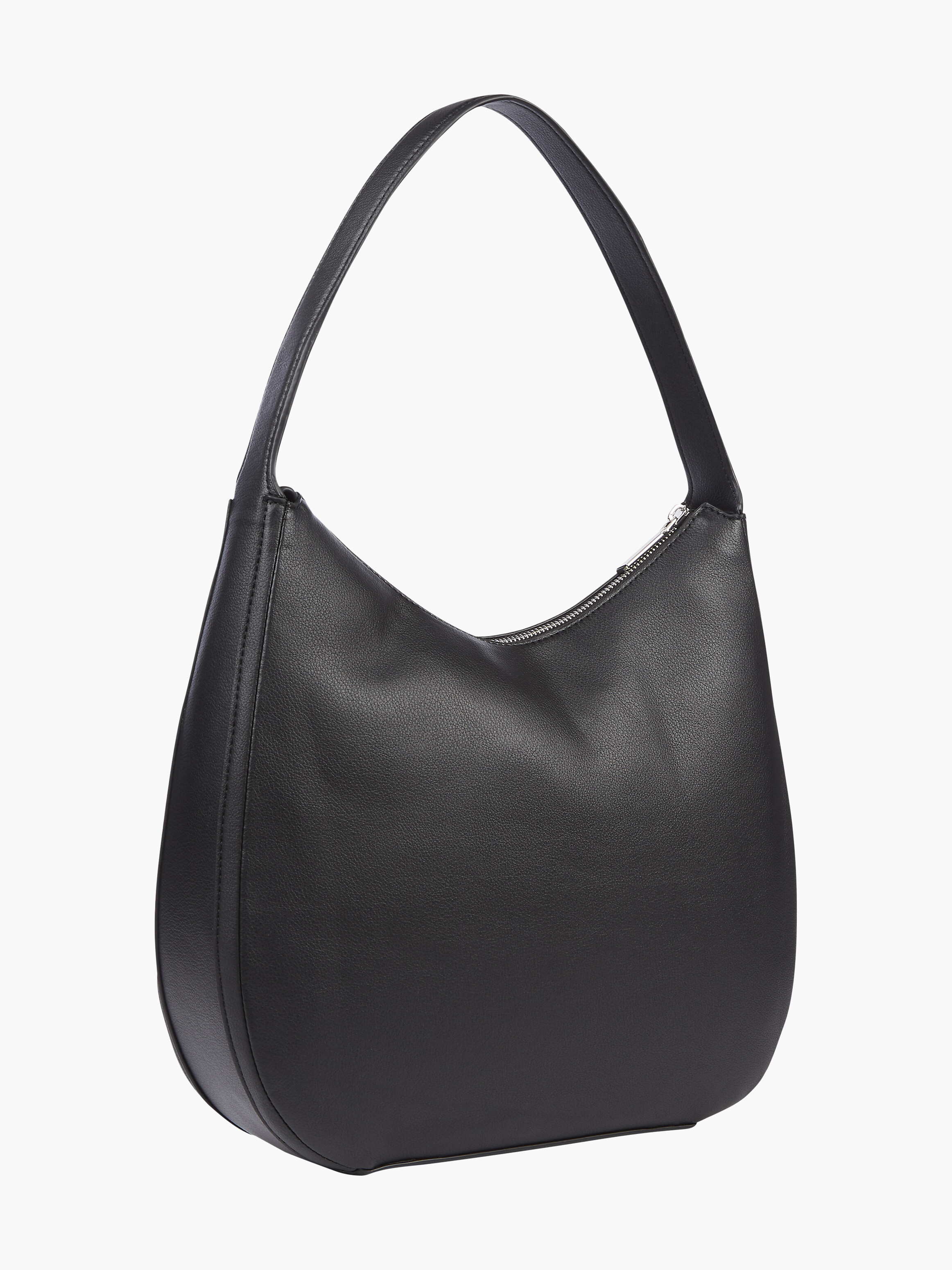 Pebble-Textured Faux Leather Hobo Bag | Bags | Calvin Klein