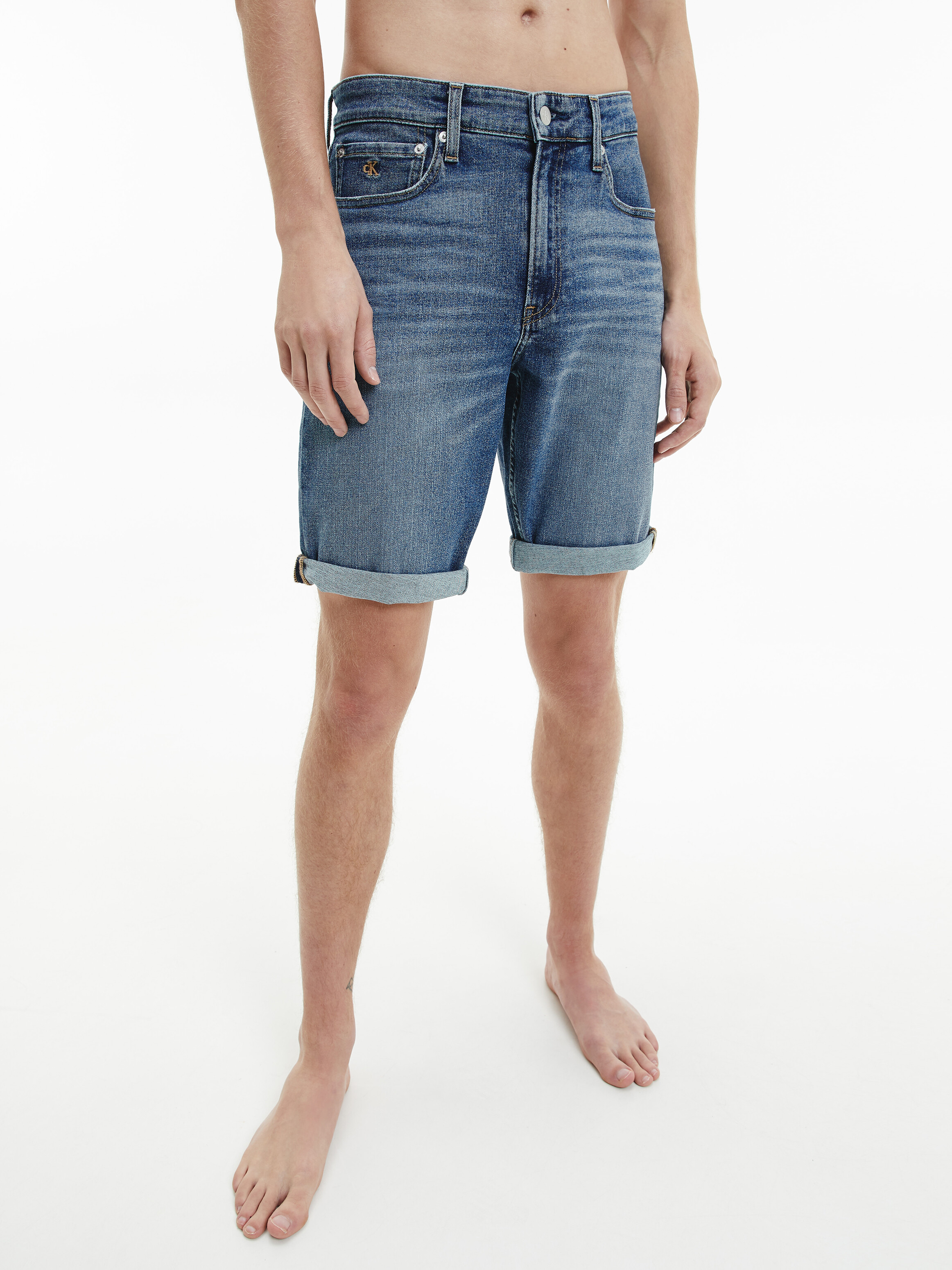 mens calvin klein denim shorts