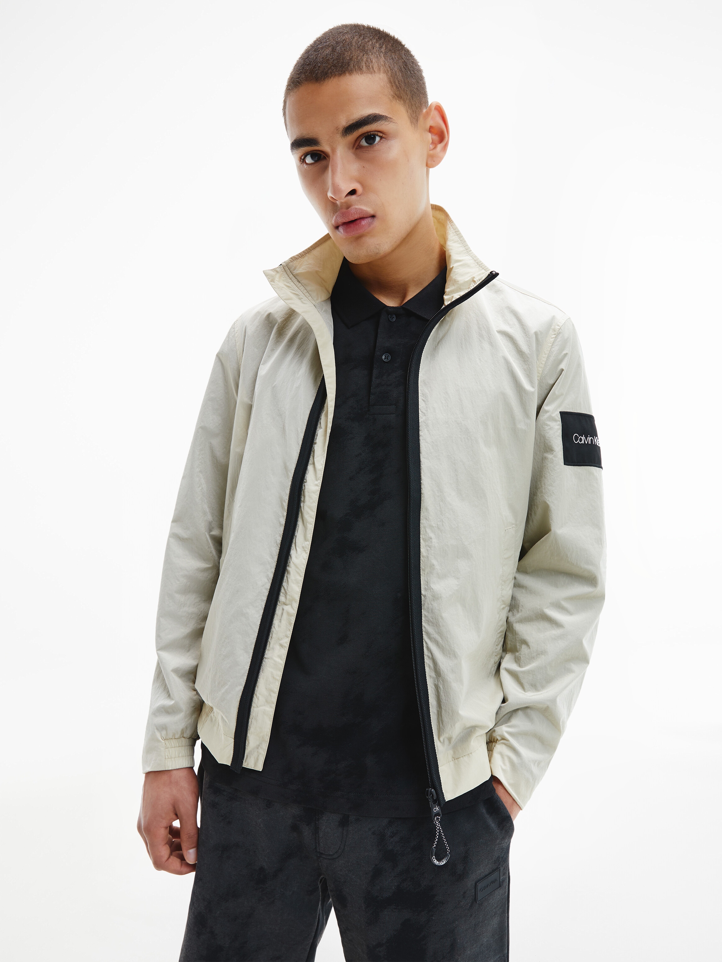 nylon zip jacket