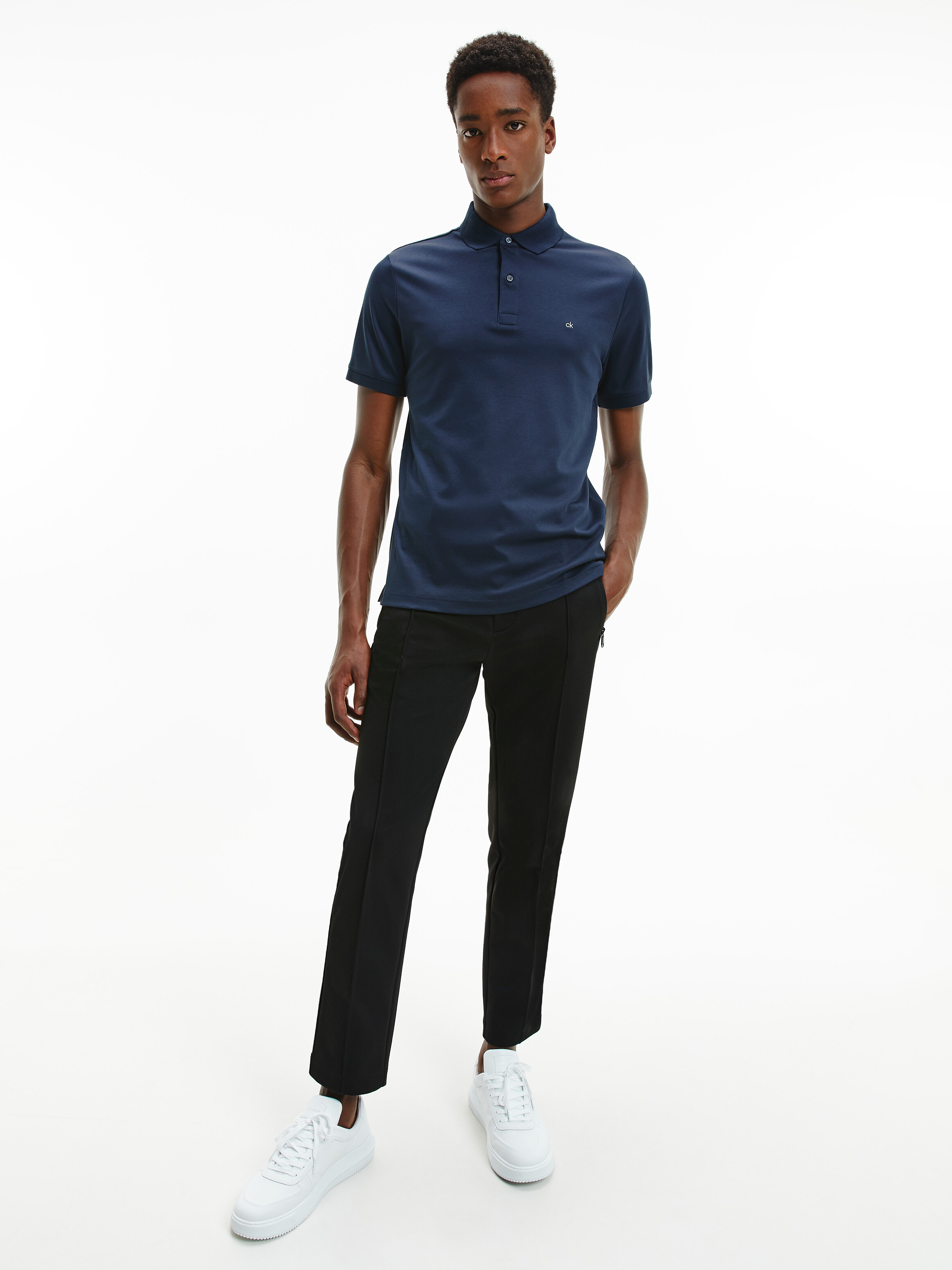 Slim Smooth Cotton Polo Shirt | Polos 