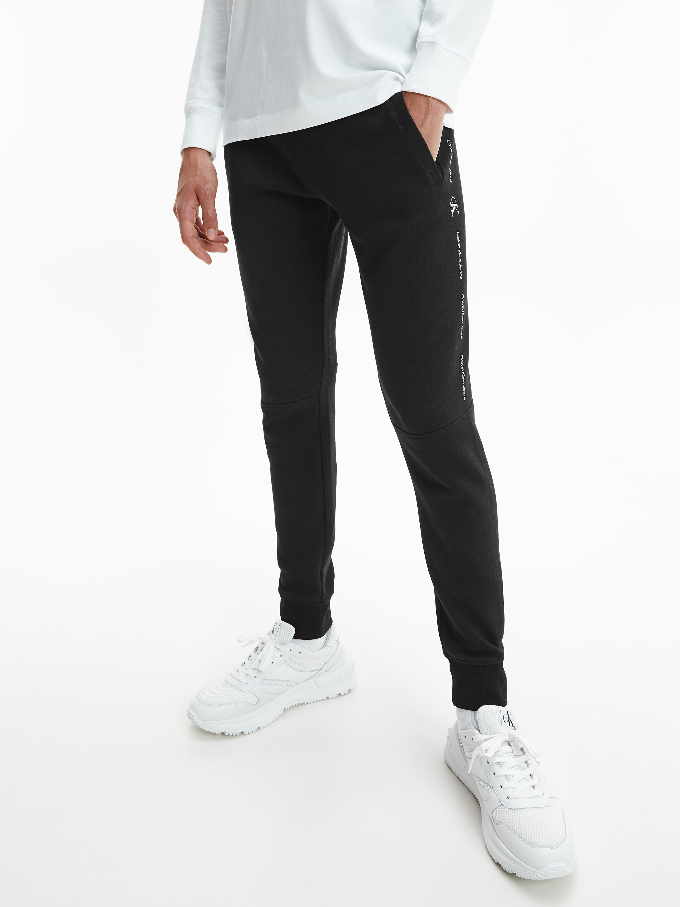 Grey calvin klein sale joggers mens