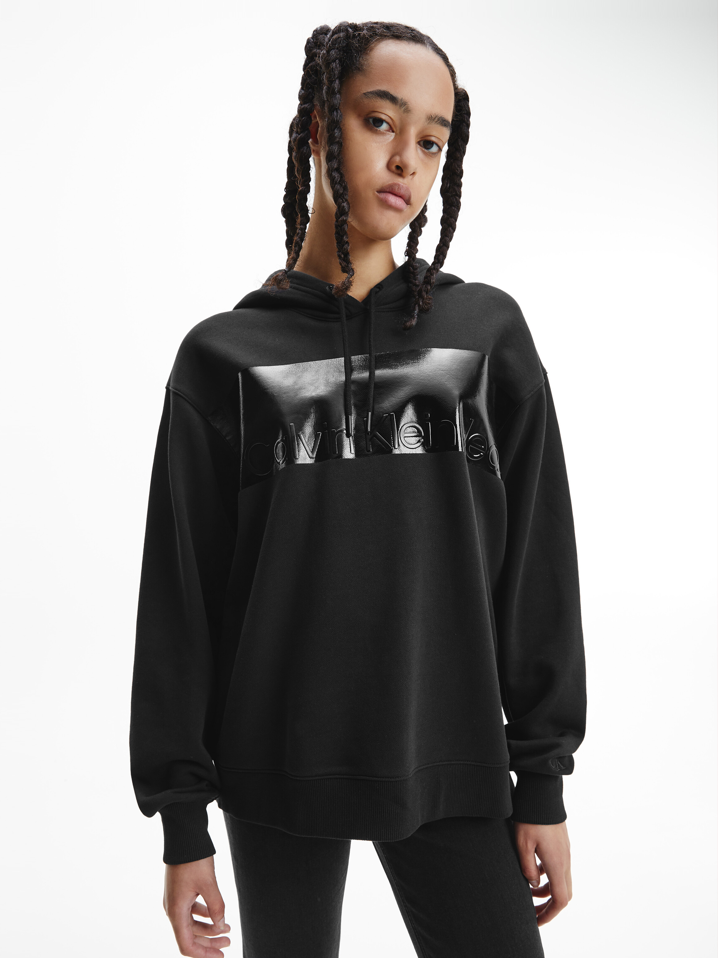 Oversized Embossed Logo Hoodie Hoodies Calvin Klein