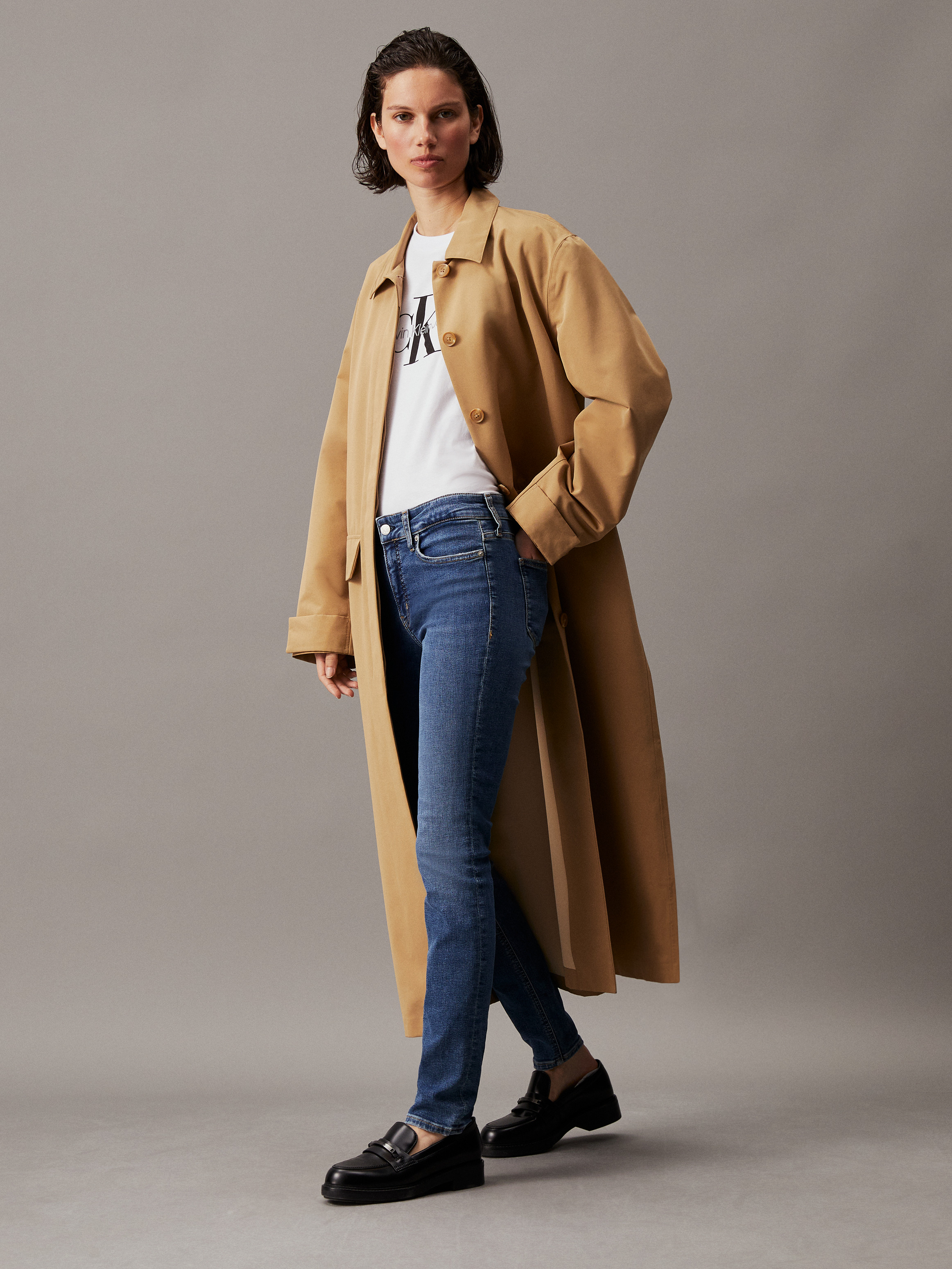 ★ ★Mid Rise Skinny Jeans CKロゴ スキニー デニム Mid Rise Skinny Jeans | Calvin Klein