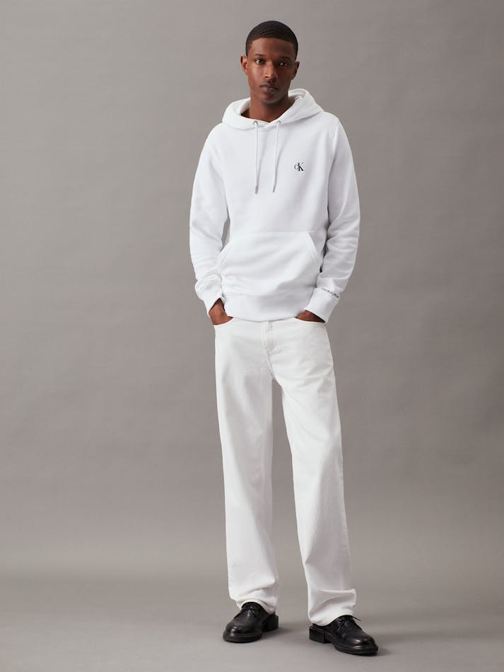 Cotton Blend Fleece Hoodie Hoodies Calvin Klein