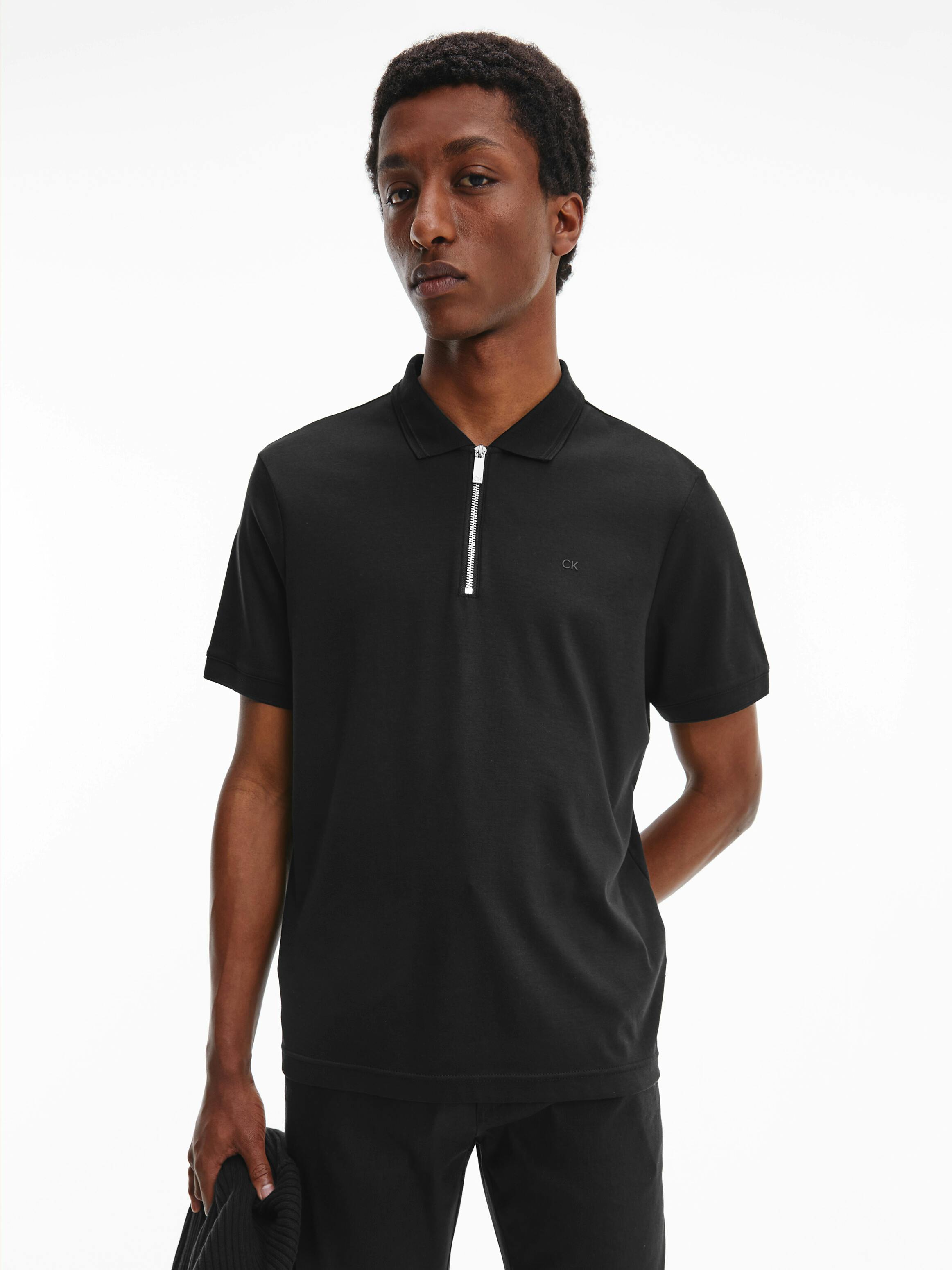 Black ck polo shirt Clearance