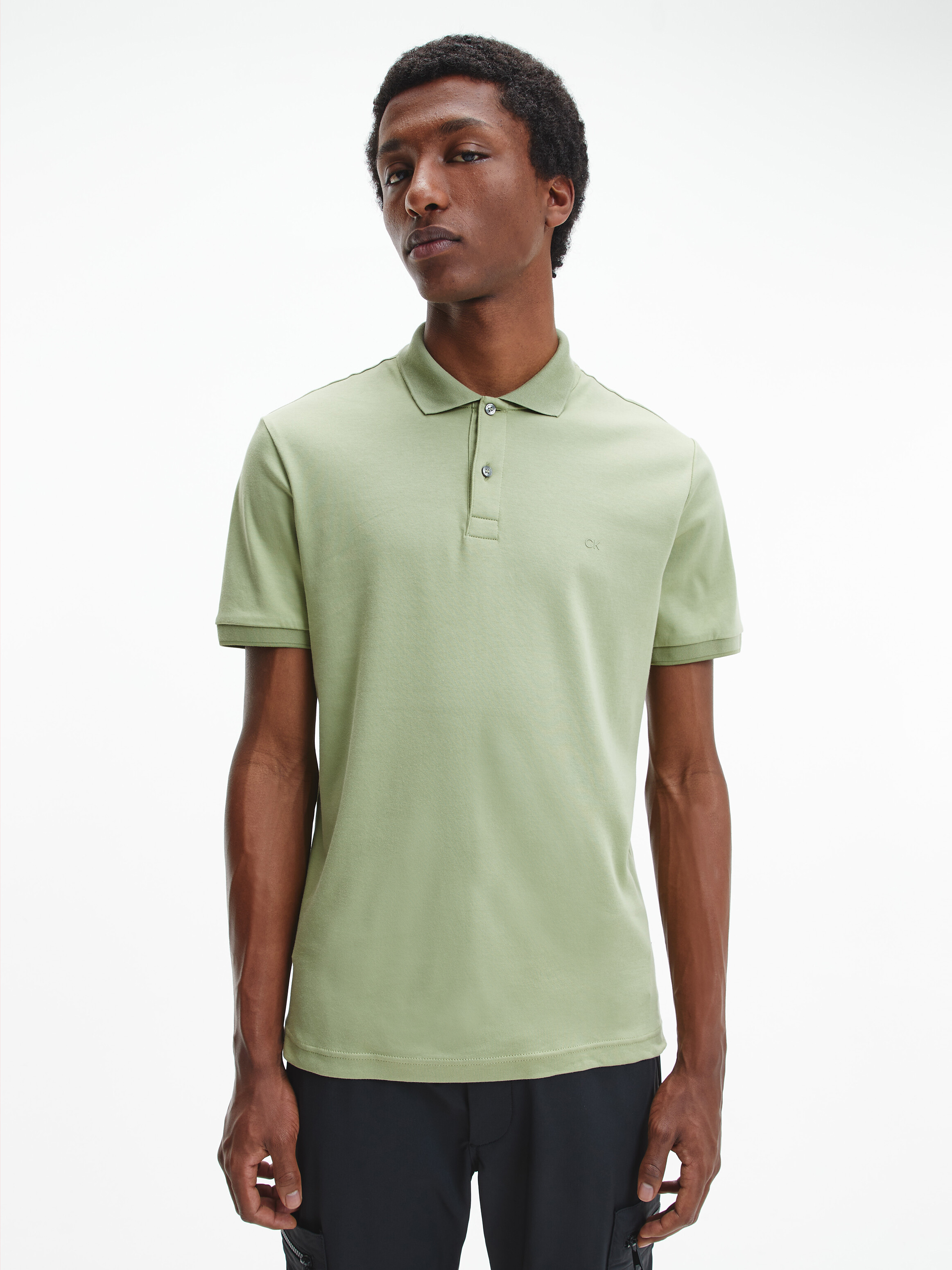 Slim Smooth Cotton Polo Shirt | Calvin 