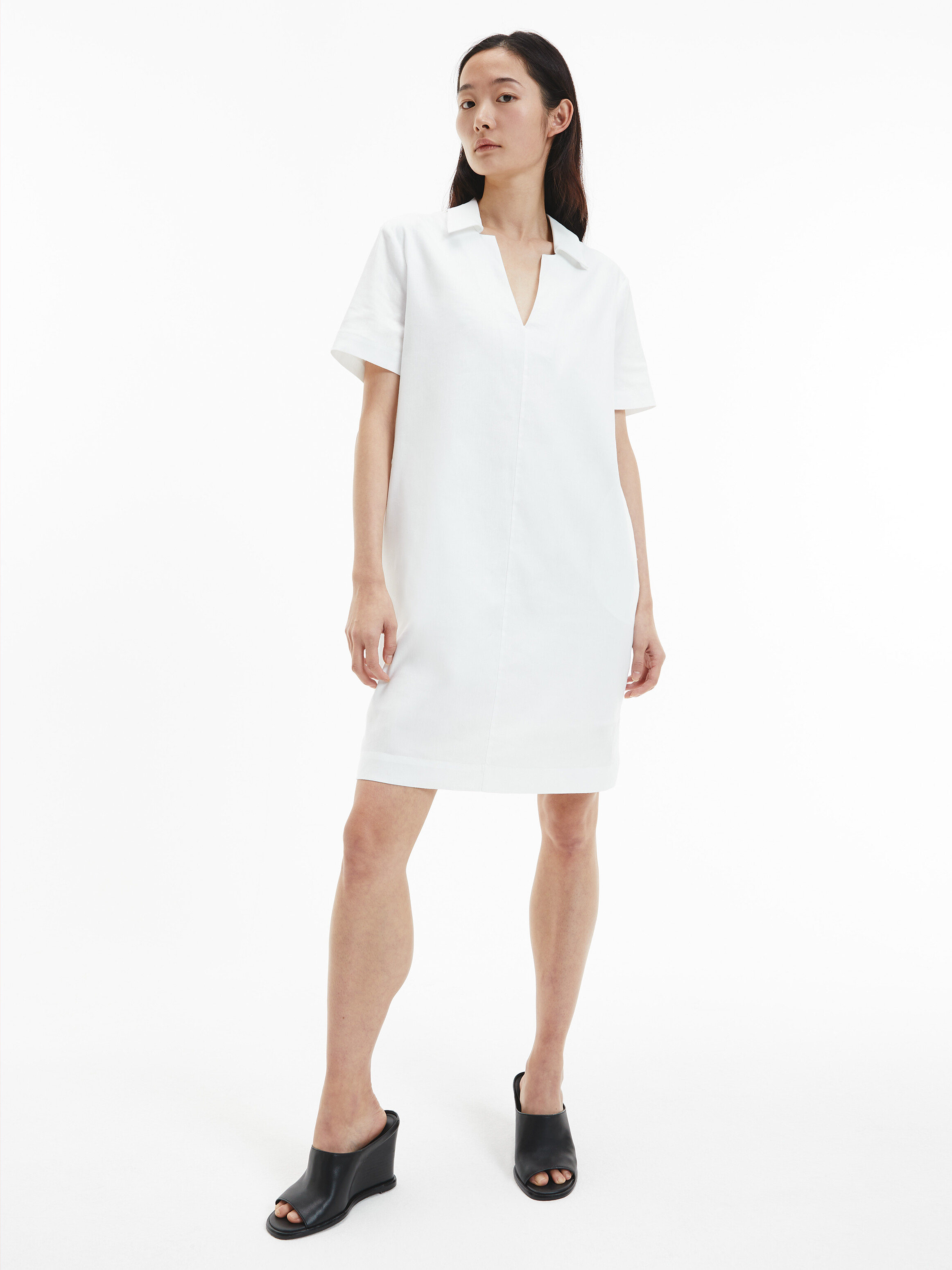 Linen Mini Dress Calvin Klein