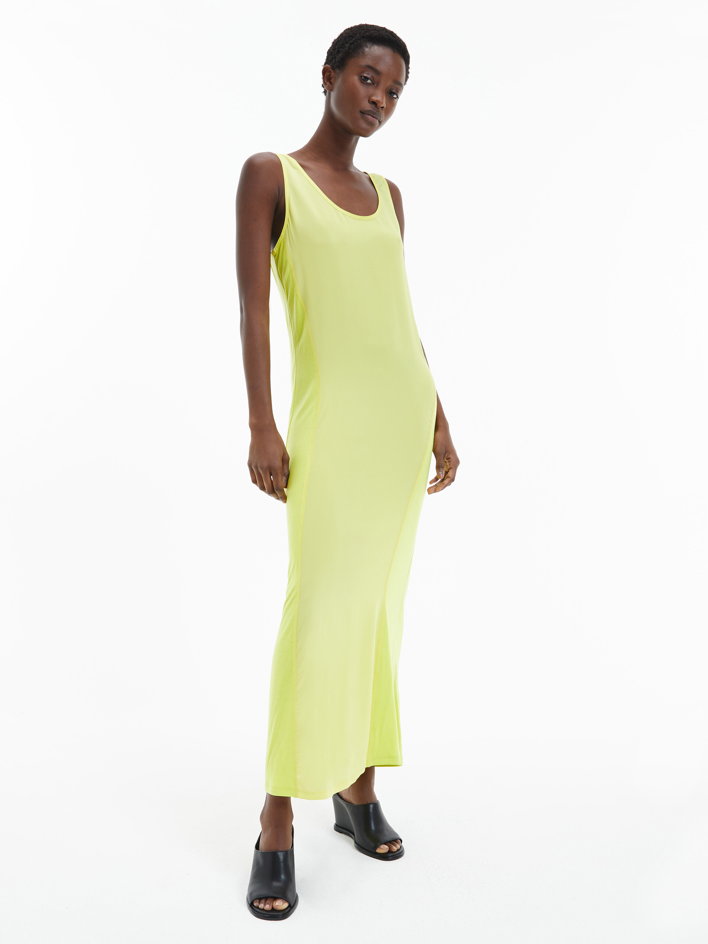 Yellow calvin clearance klein dress