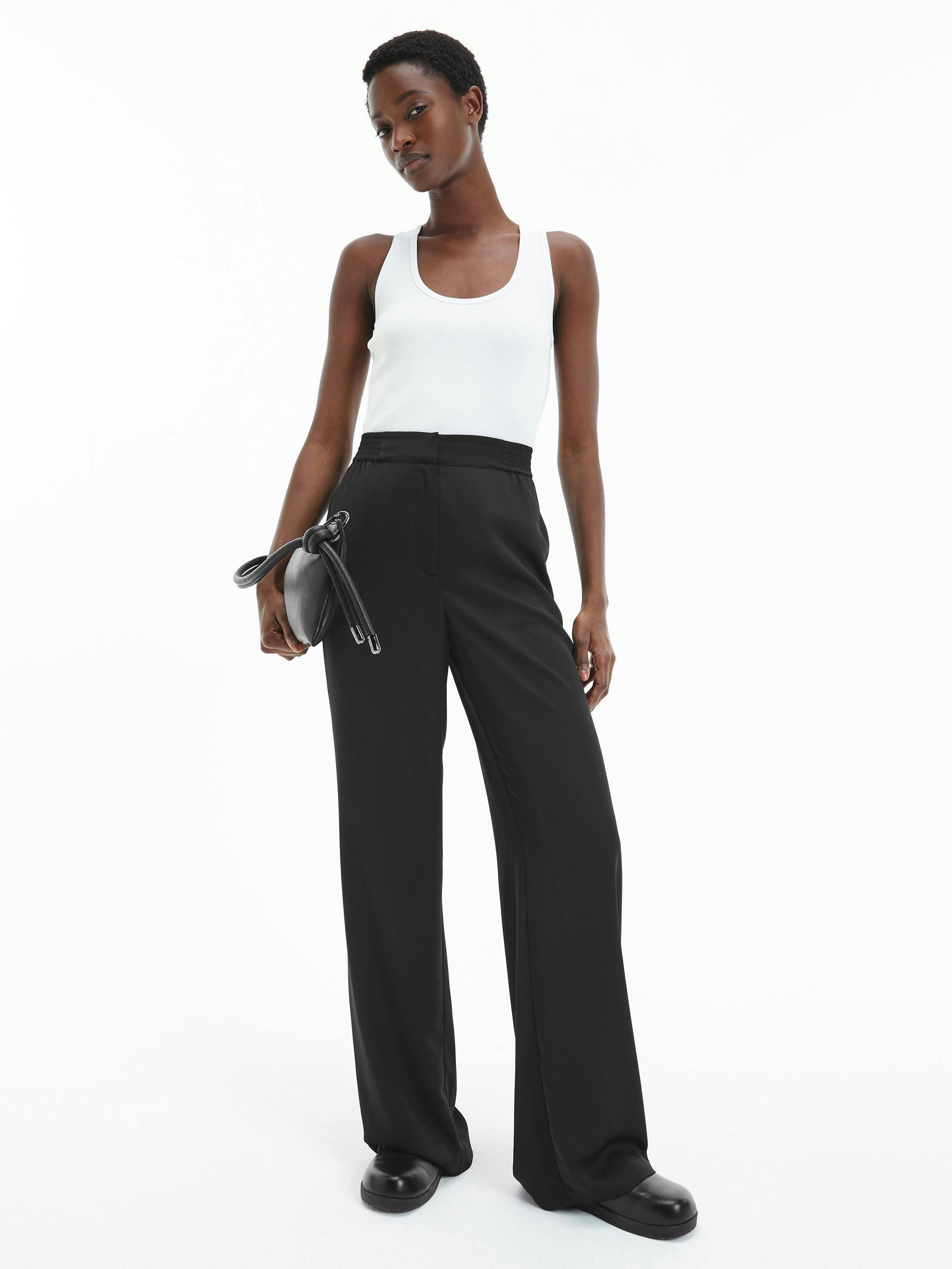 Calvin klein womens wide leg pants Clearance