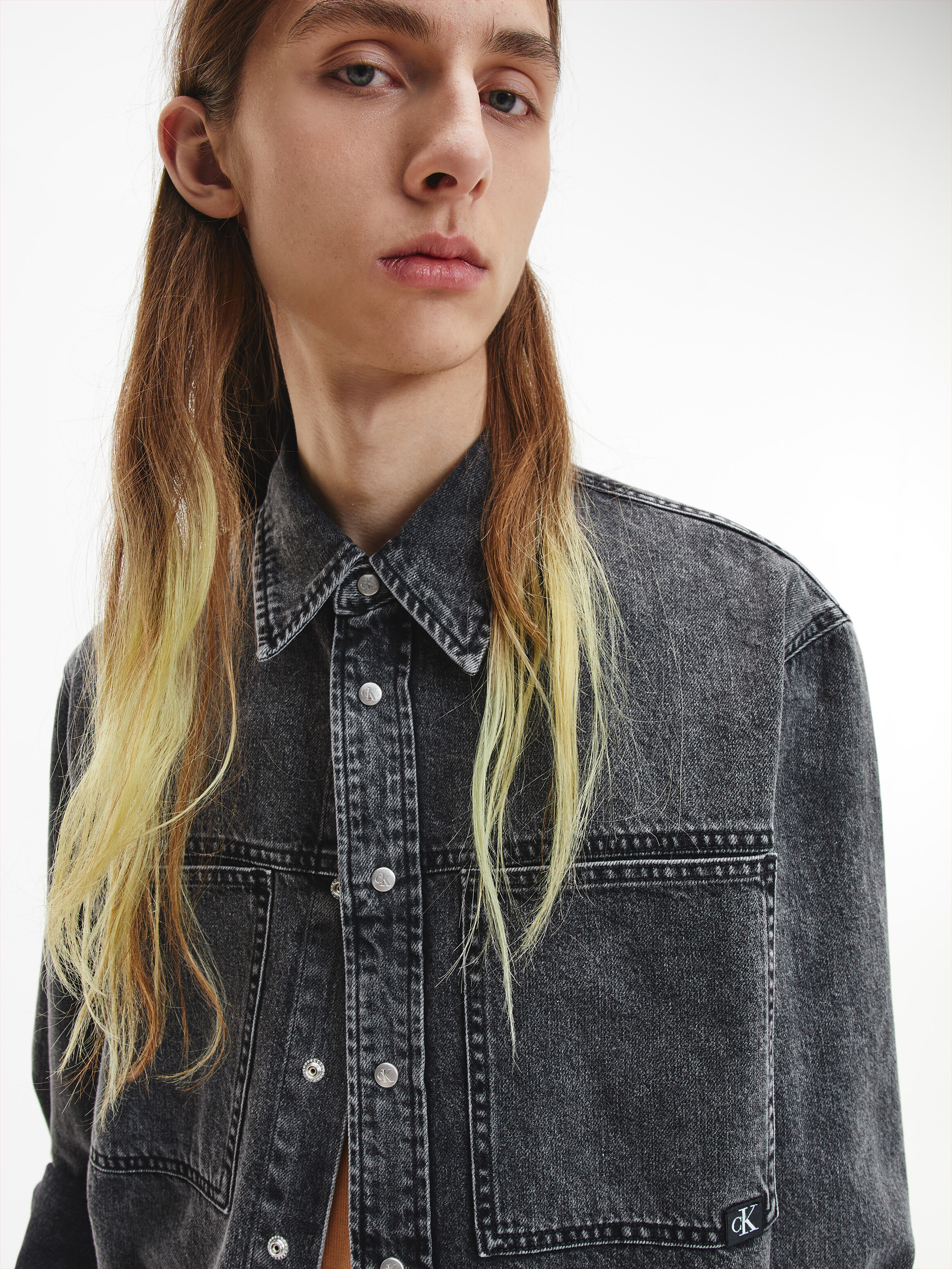 calvin klein denim shirt