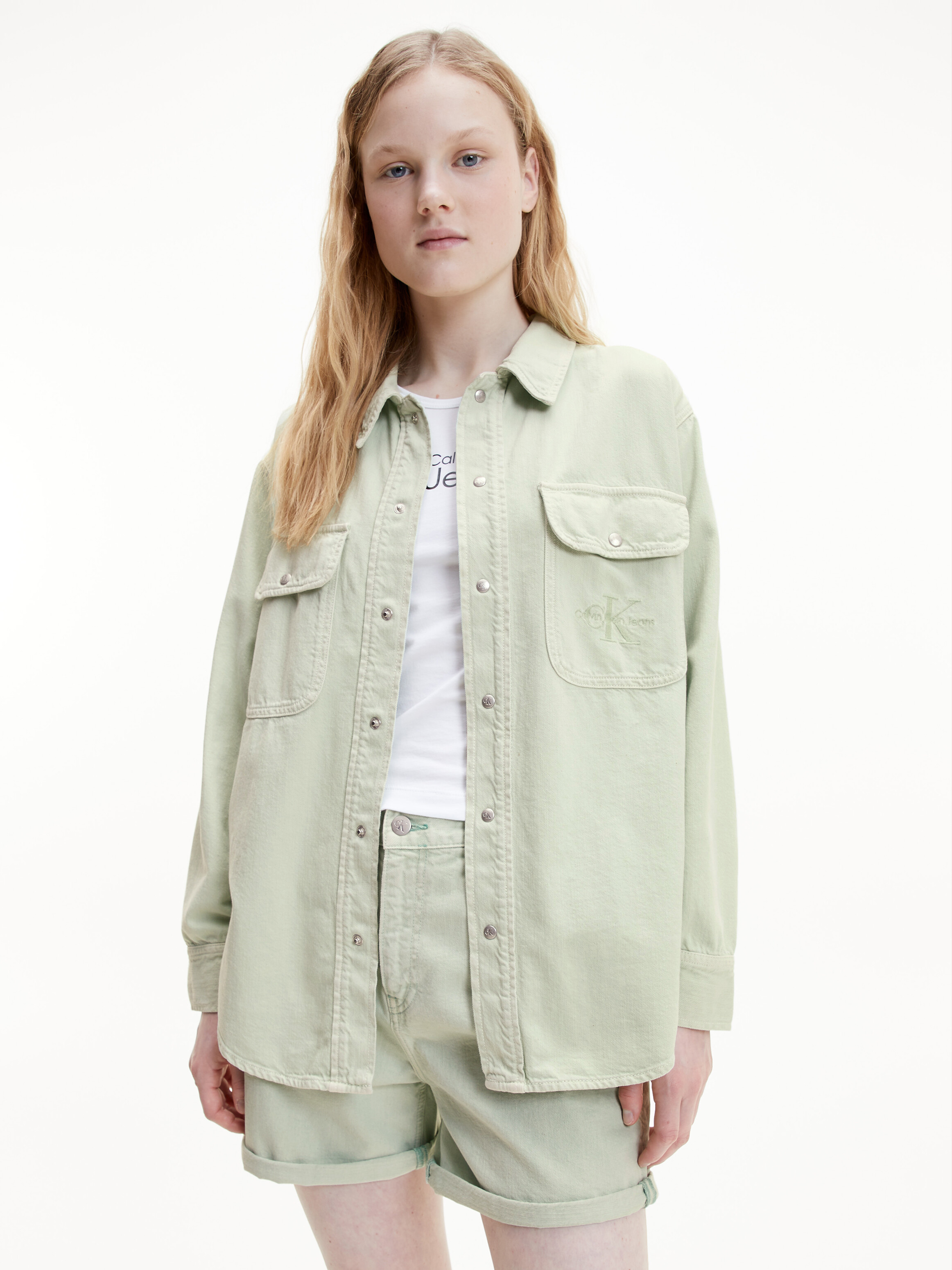 Calvin klein discount oversized shirt jacket