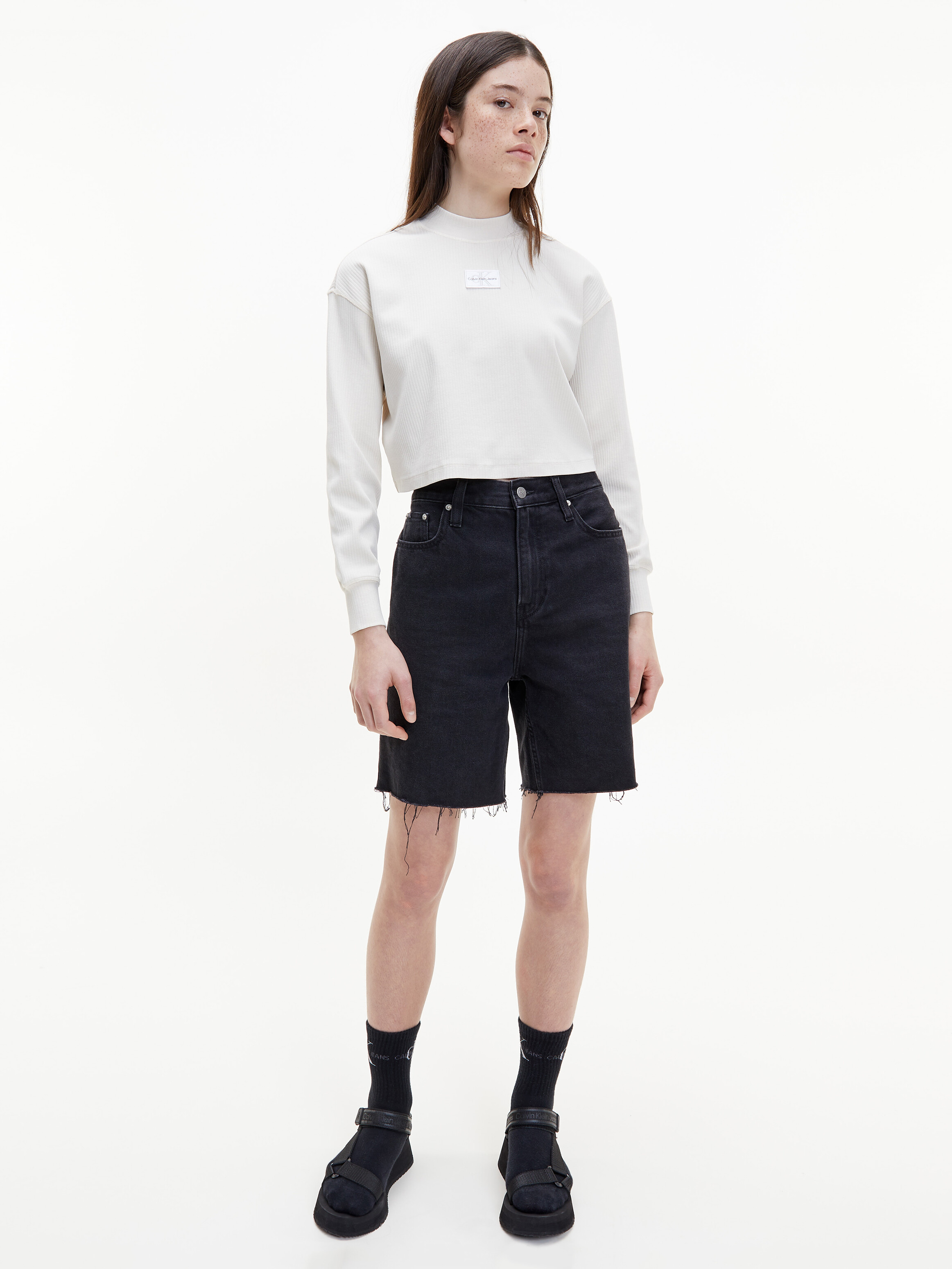 Denim Bermuda Mom Shorts | Calvin Klein