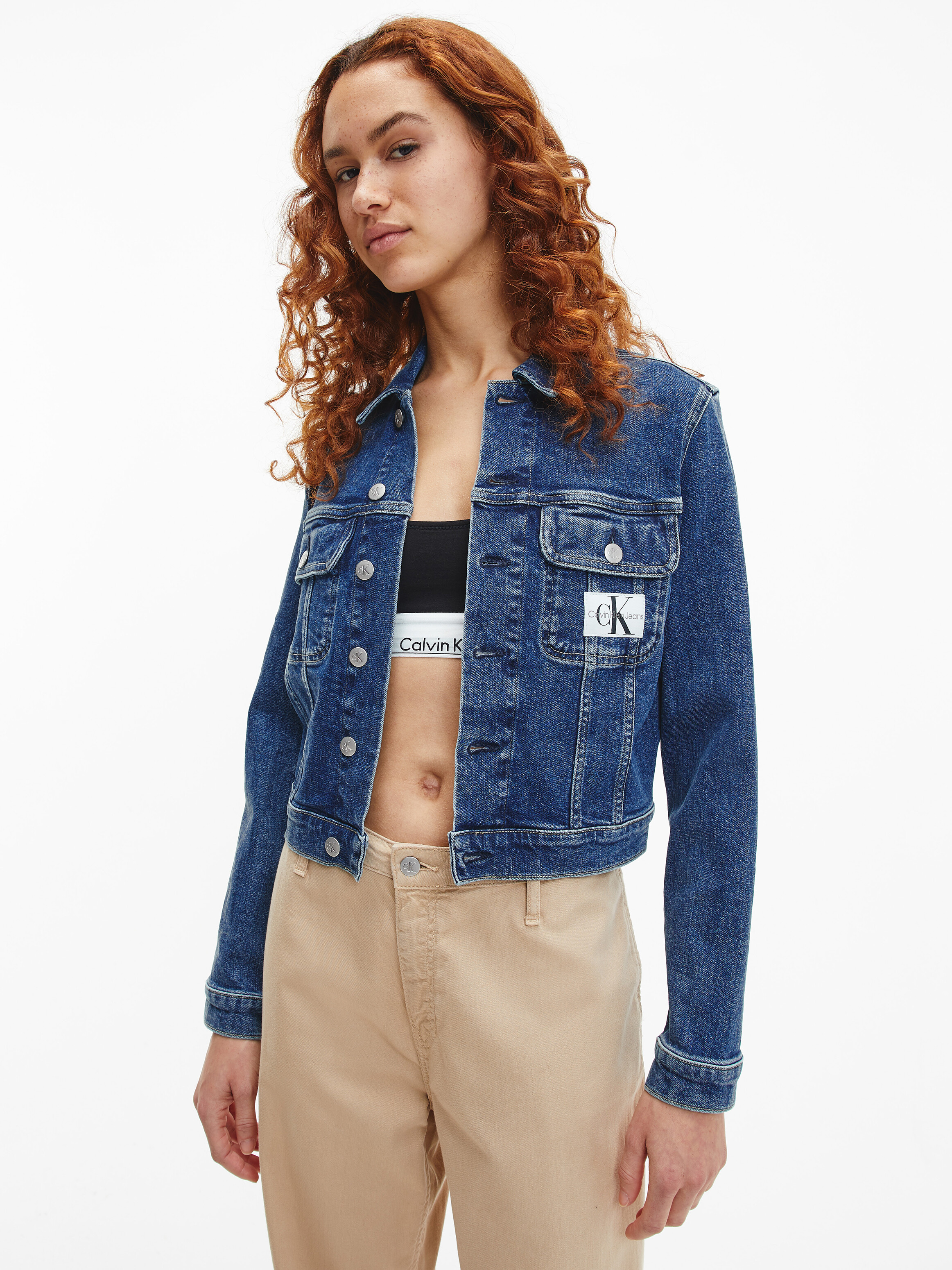 womens denim jacket calvin klein