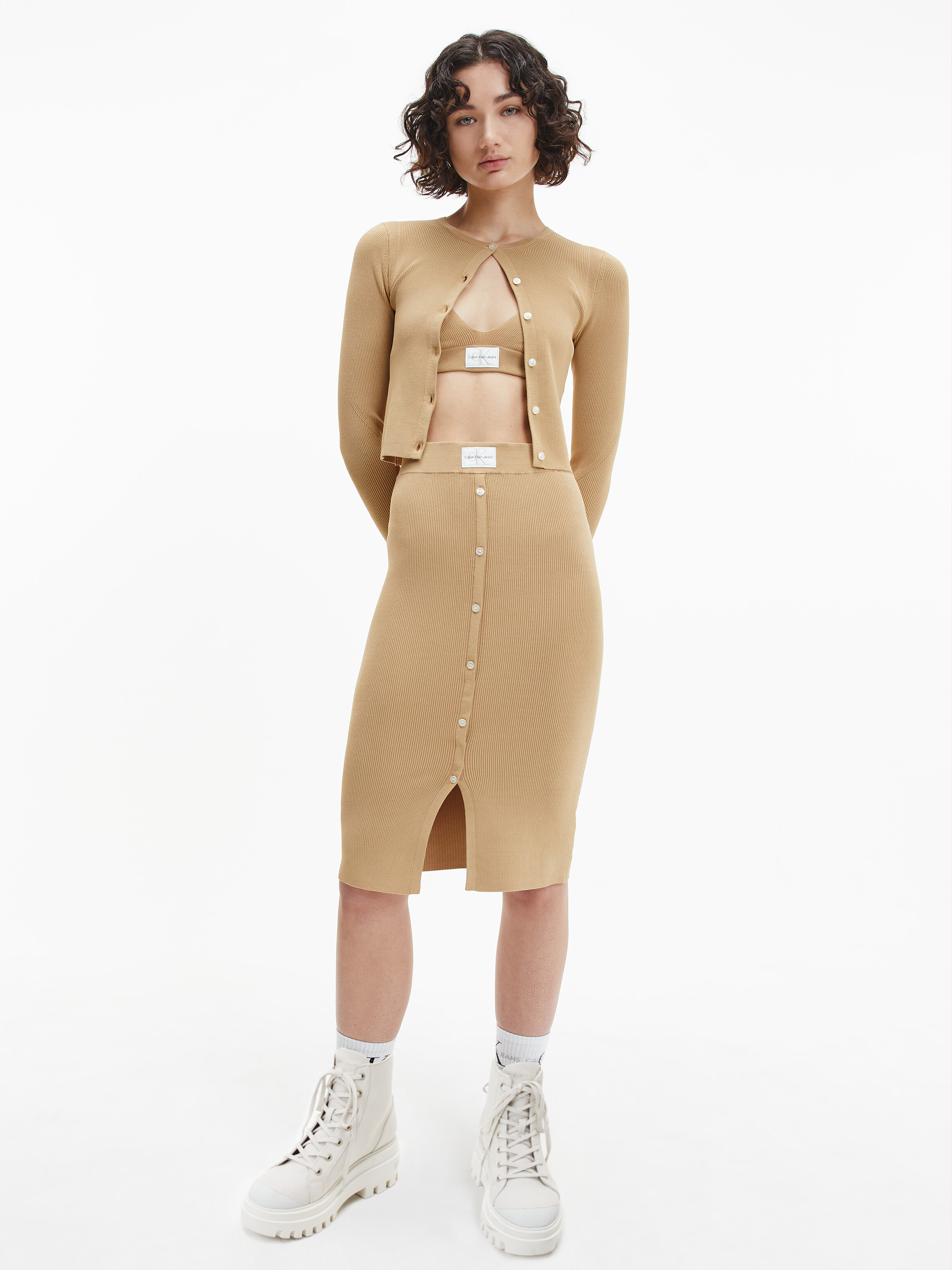 calvin klein pencil skirt cream