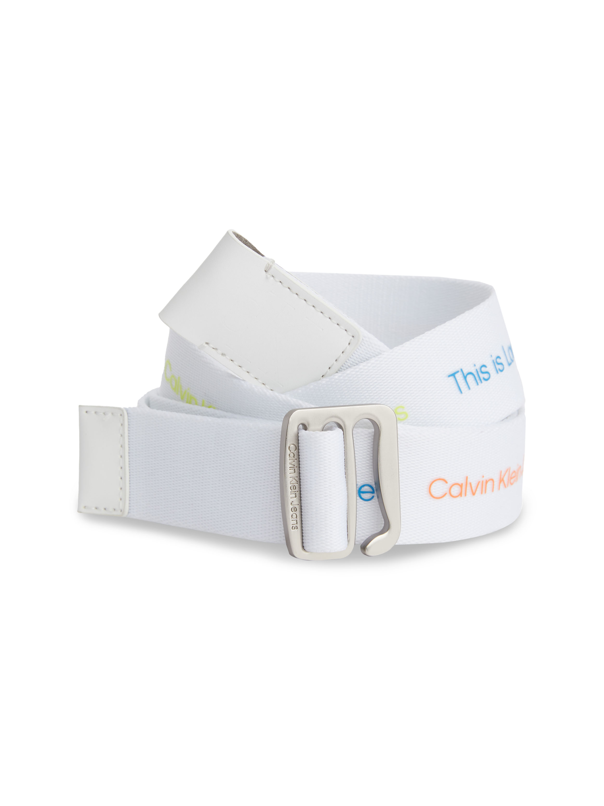 white calvin klein belt