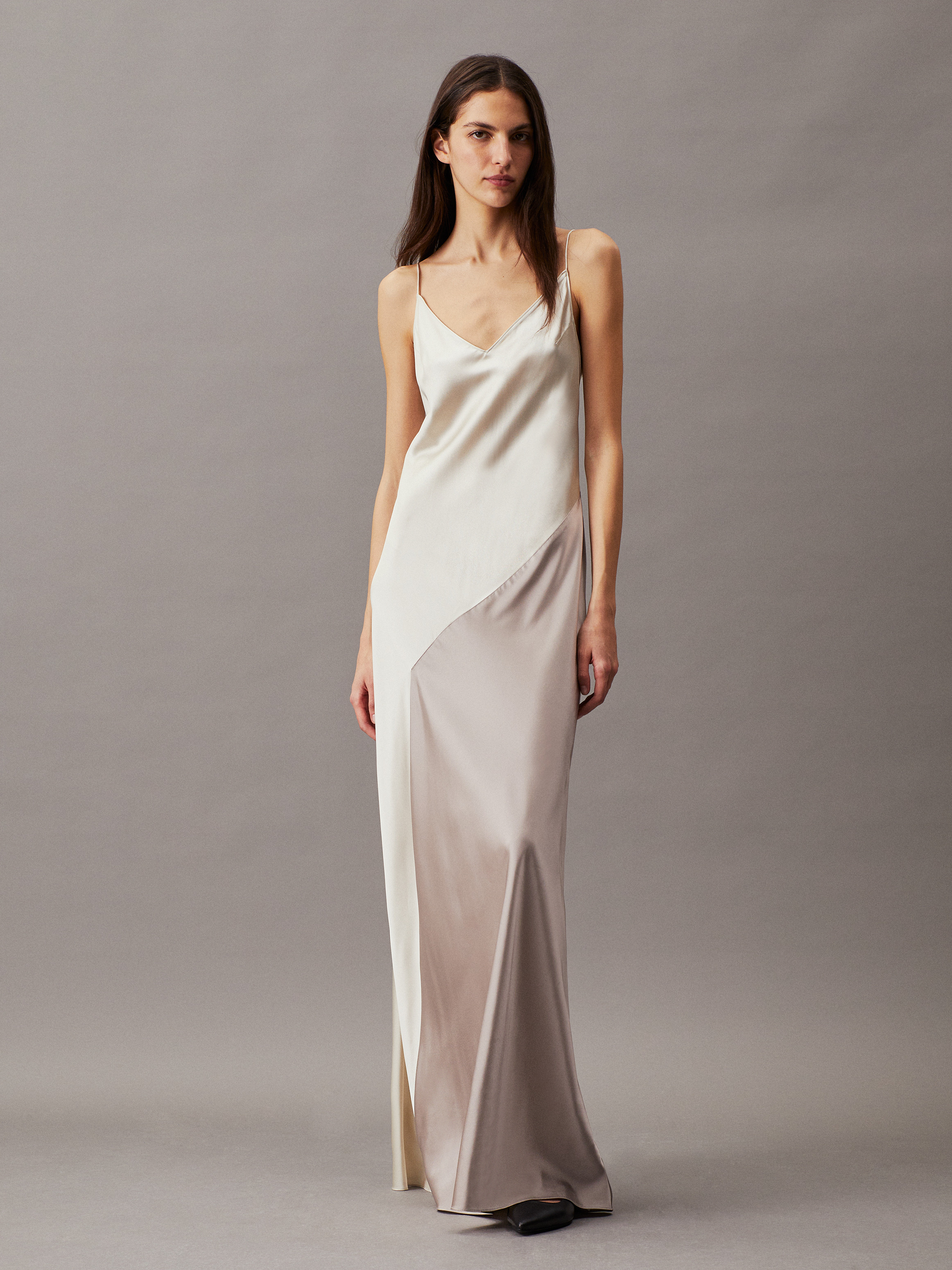 Slim Colourblock Maxi Slip Dress | Calvin Klein Slim Colourblock Maxi Slip Dress | Calvin Klein