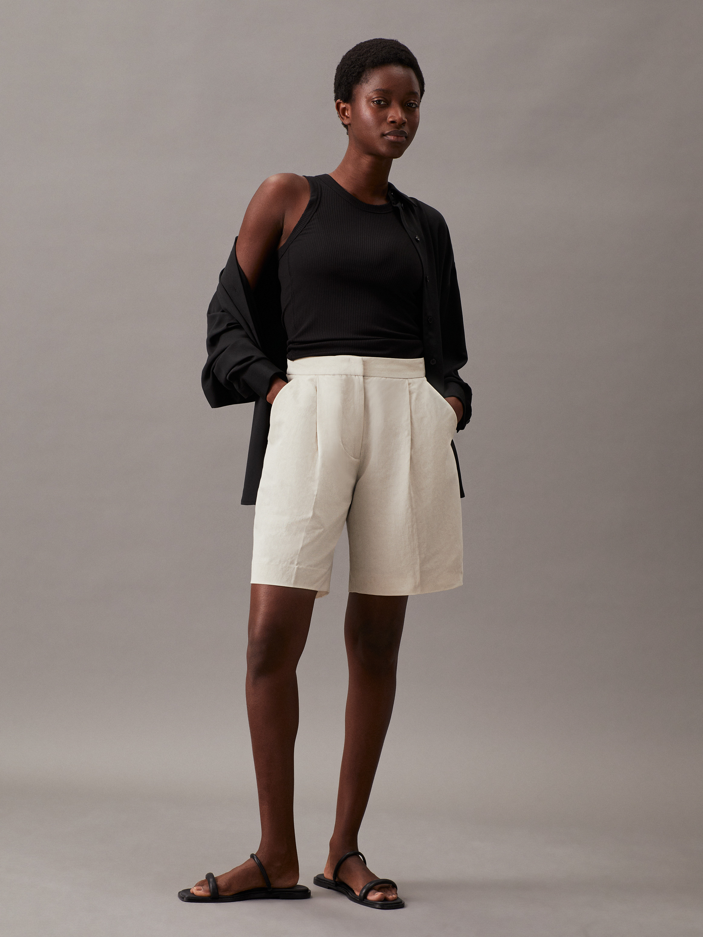 【Plage】co/linen short プルオーバー プラージュ Plage co/linen short プルオーバー （ブラック