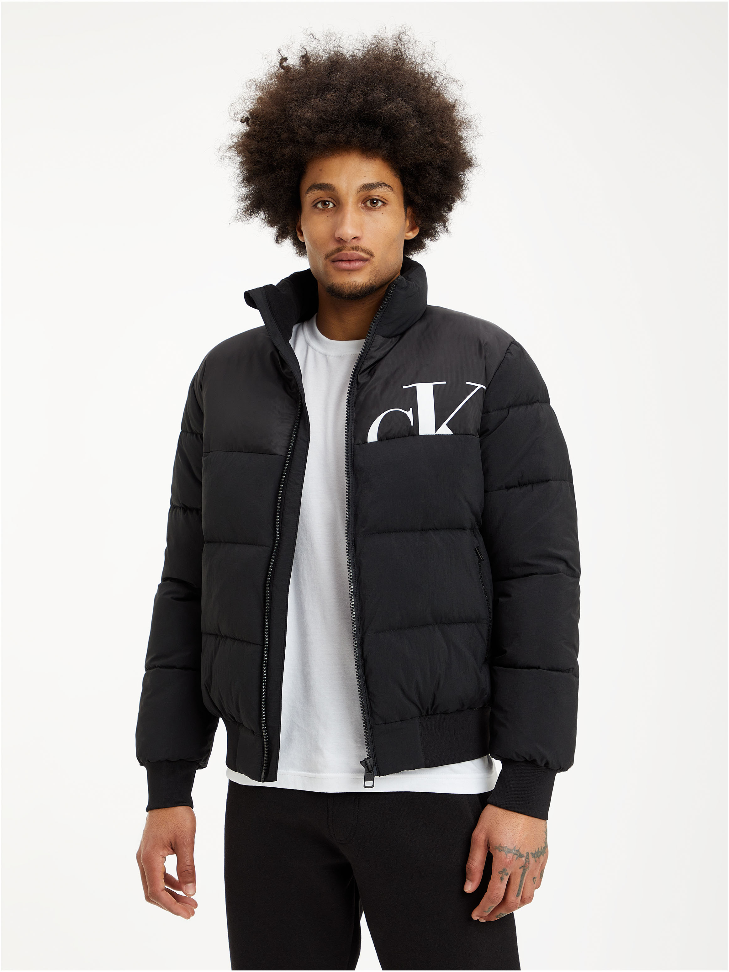 black calvin klein bubble coat XINGMEDICAL