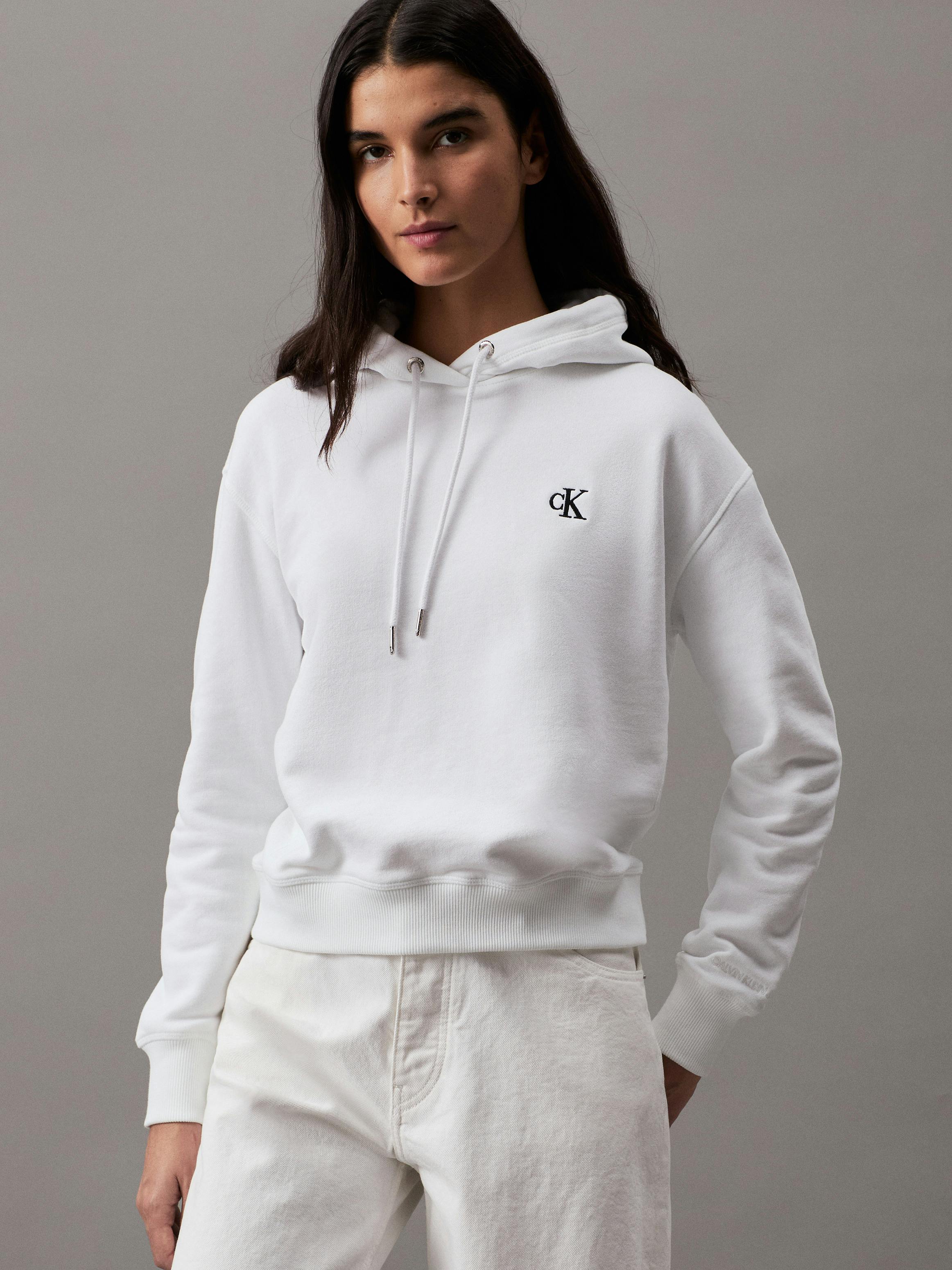 Crop Top Hoodies Ck Crop Hoodie Calvin Klein Hoodie Women Cotton
