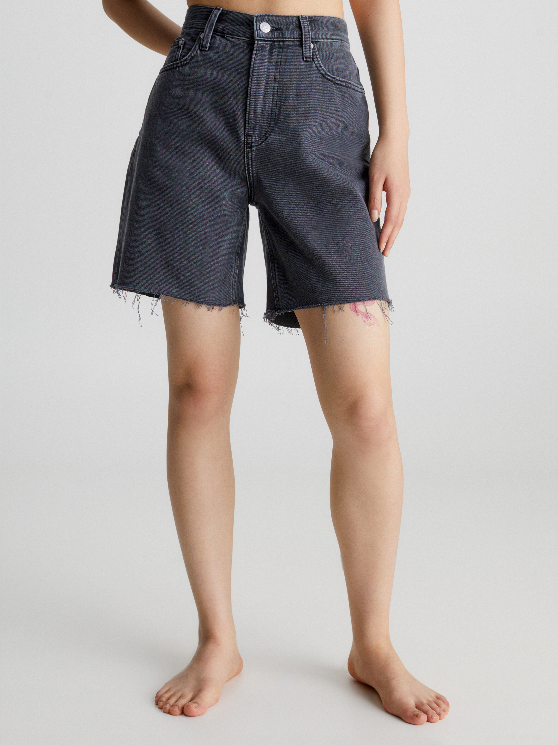 Denim Bermuda Mom Shorts