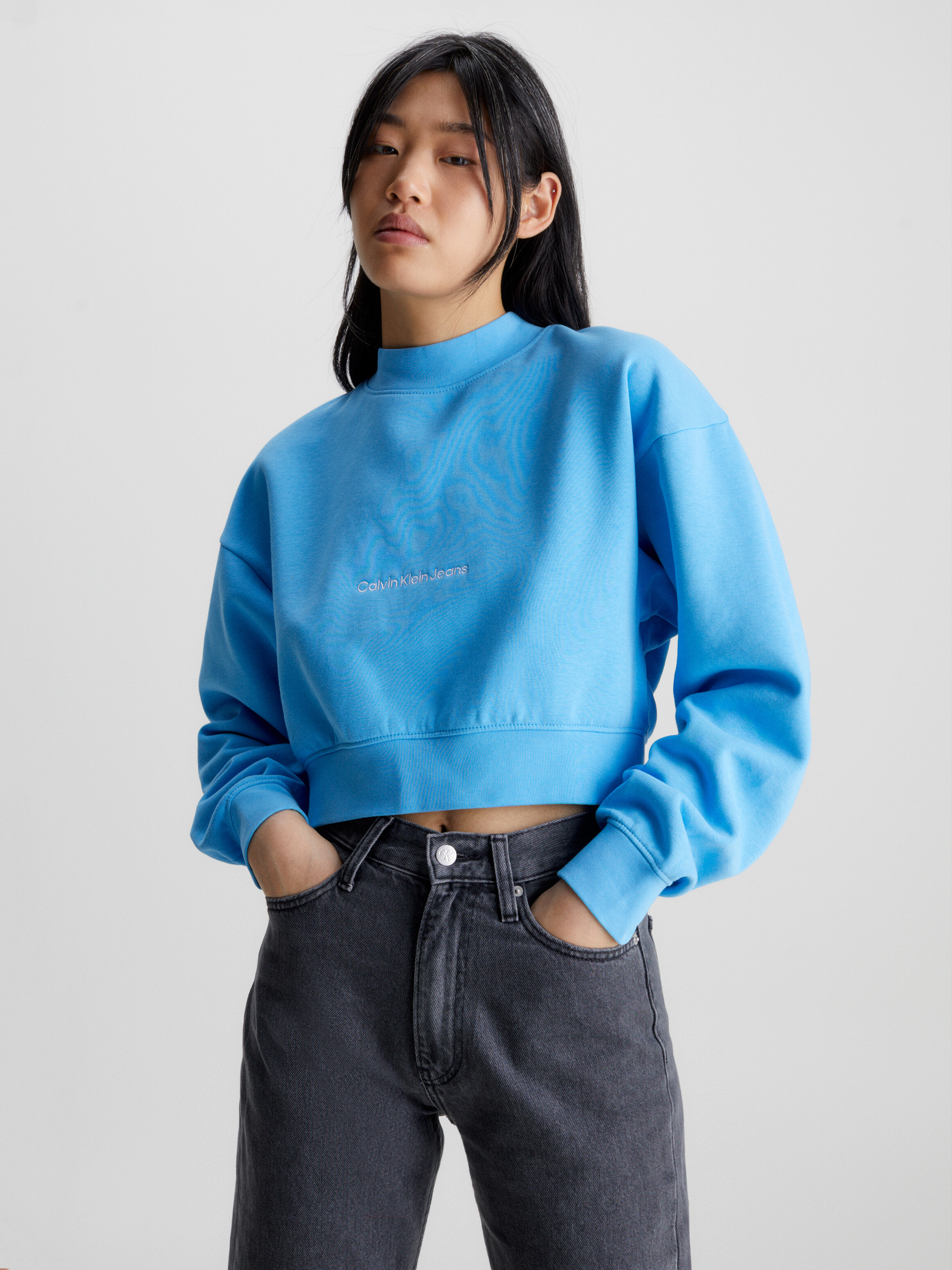 Calvin klein 2024 crop sweatshirt