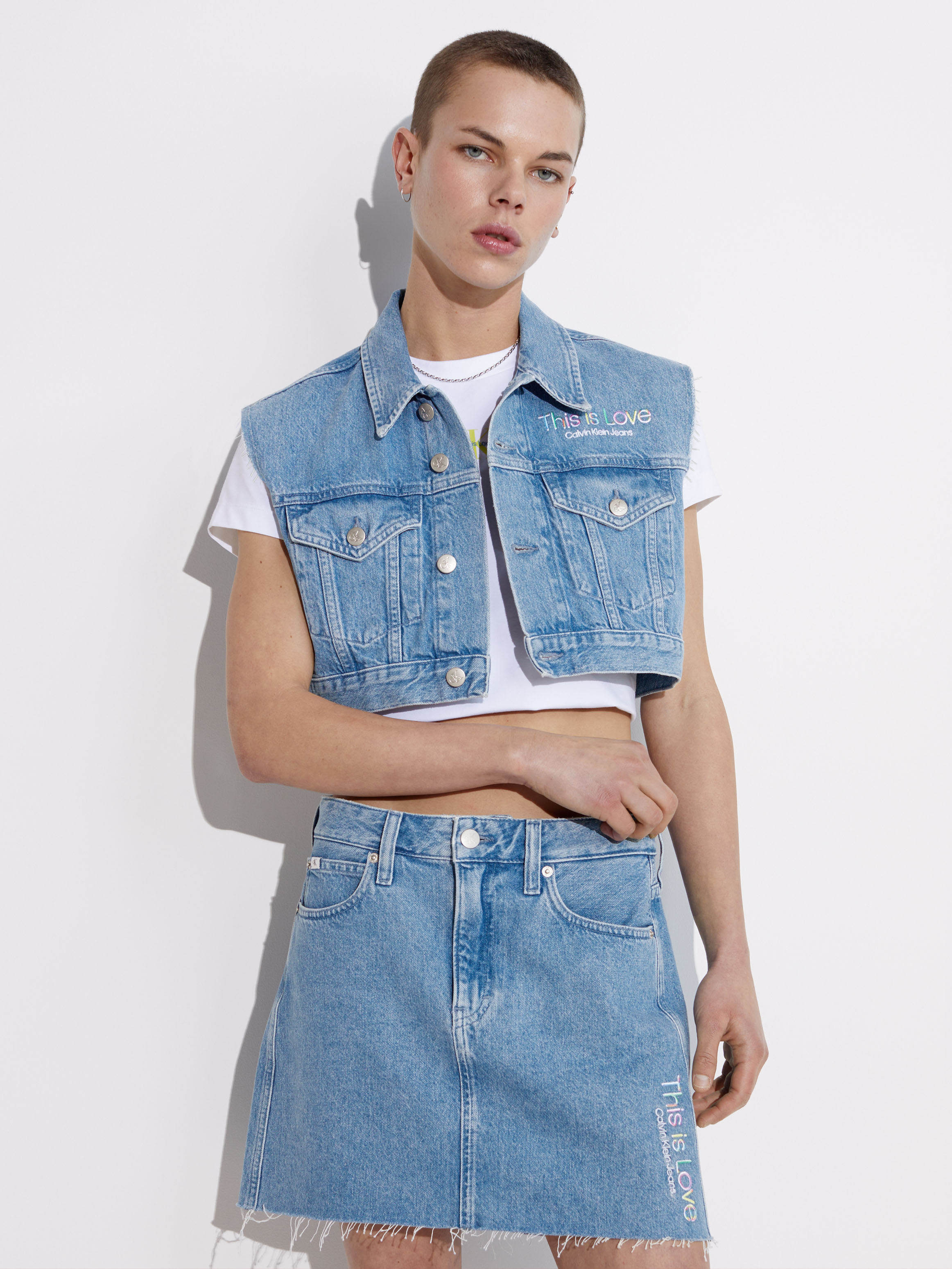 90s top jean vest