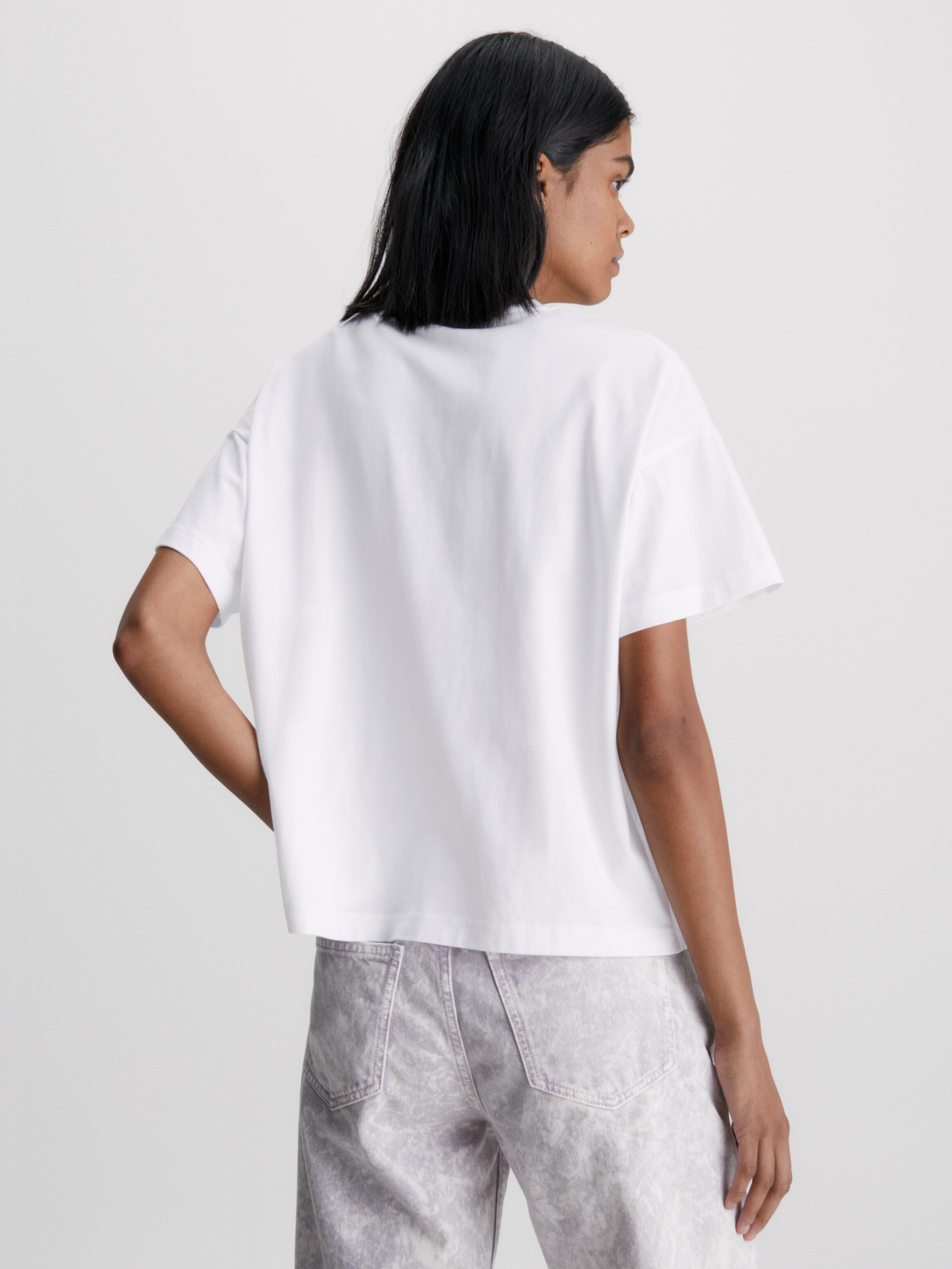 Tシャツ・カットソー ^ ^ Men's Relaxed Fit Varsity CK Logo Patch Short Calvin Klein Varsity CK Logo Patch Crewneck Tee | Rustan's