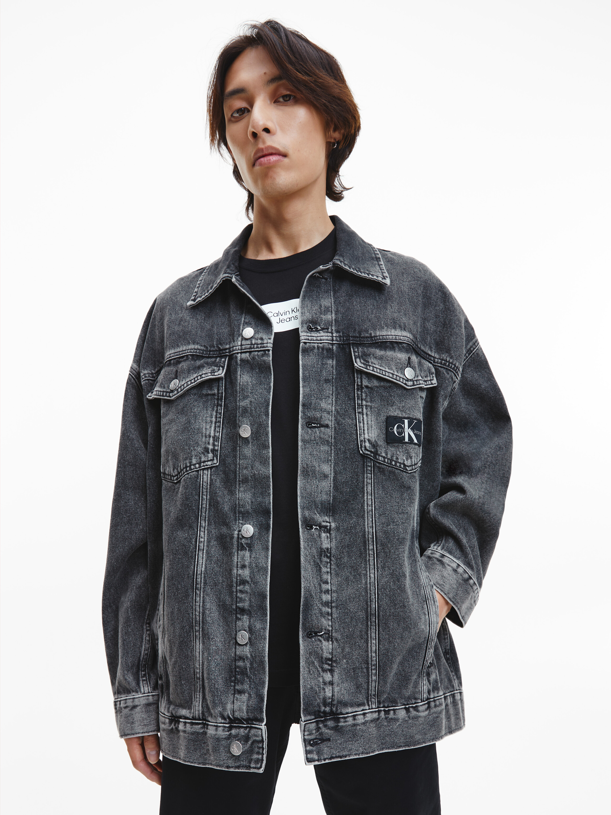 Dad oversized sale denim jacket