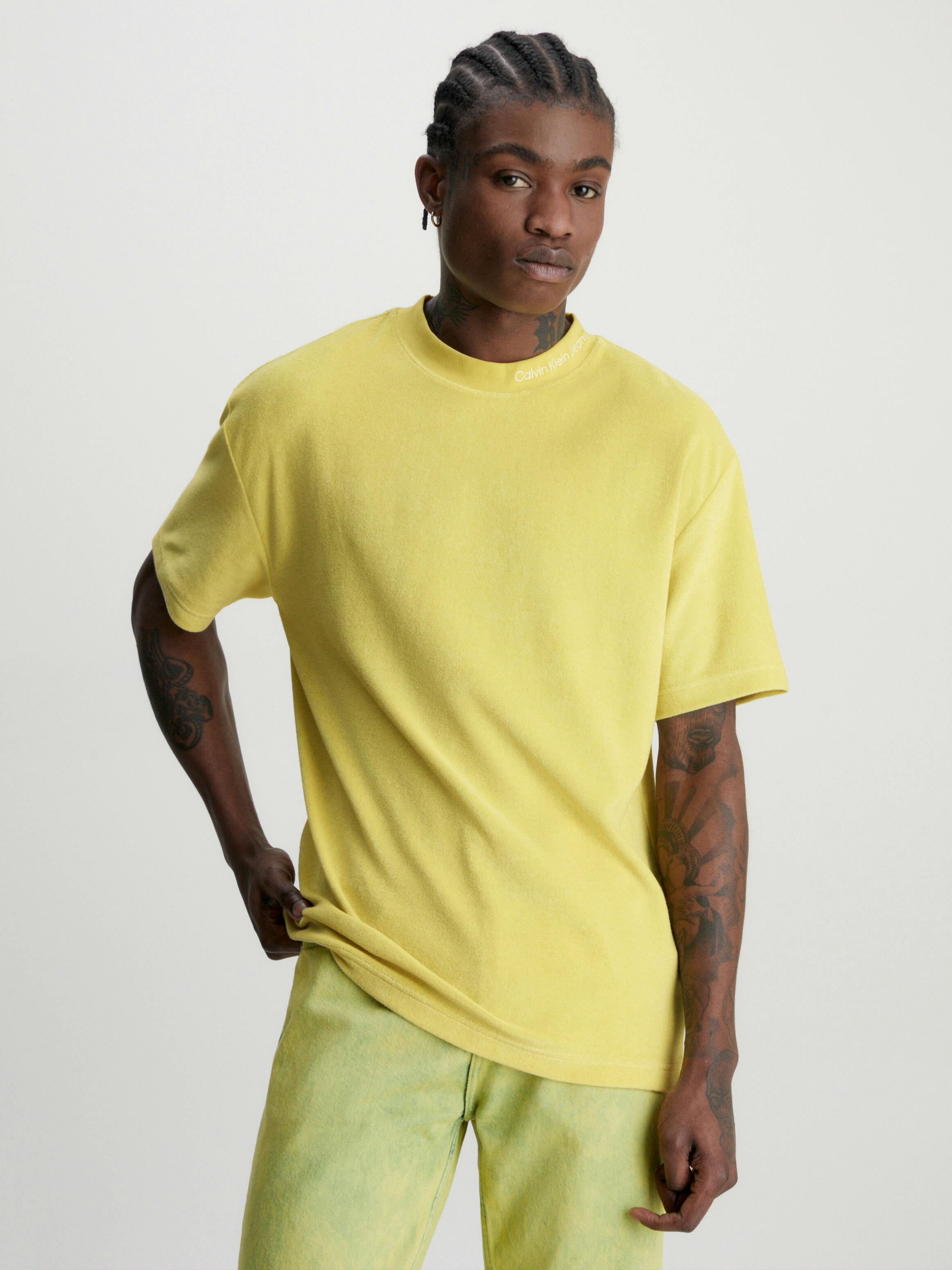 calvin klein yellow t shirt