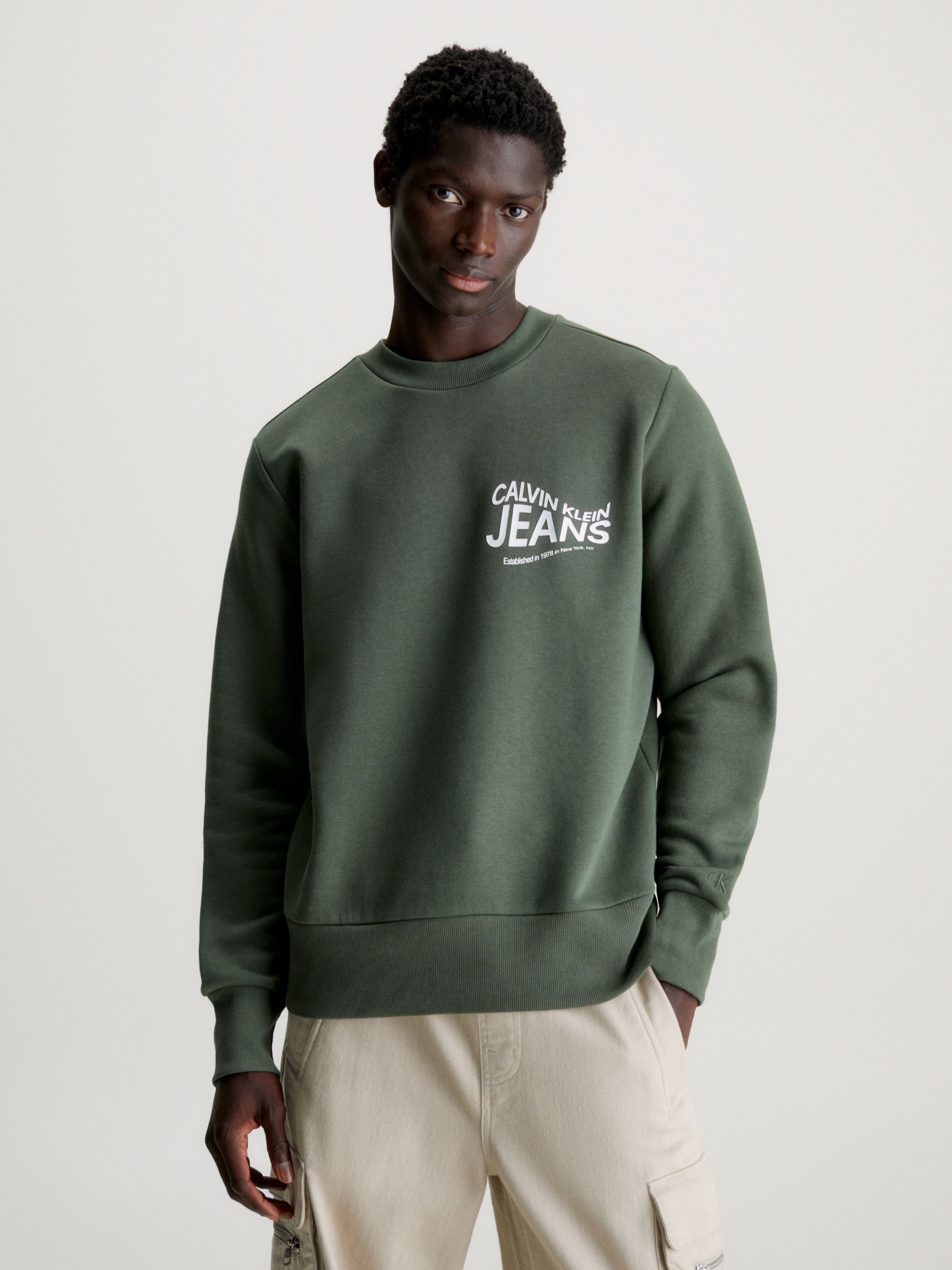 Calvin klein green best sale sweatshirt