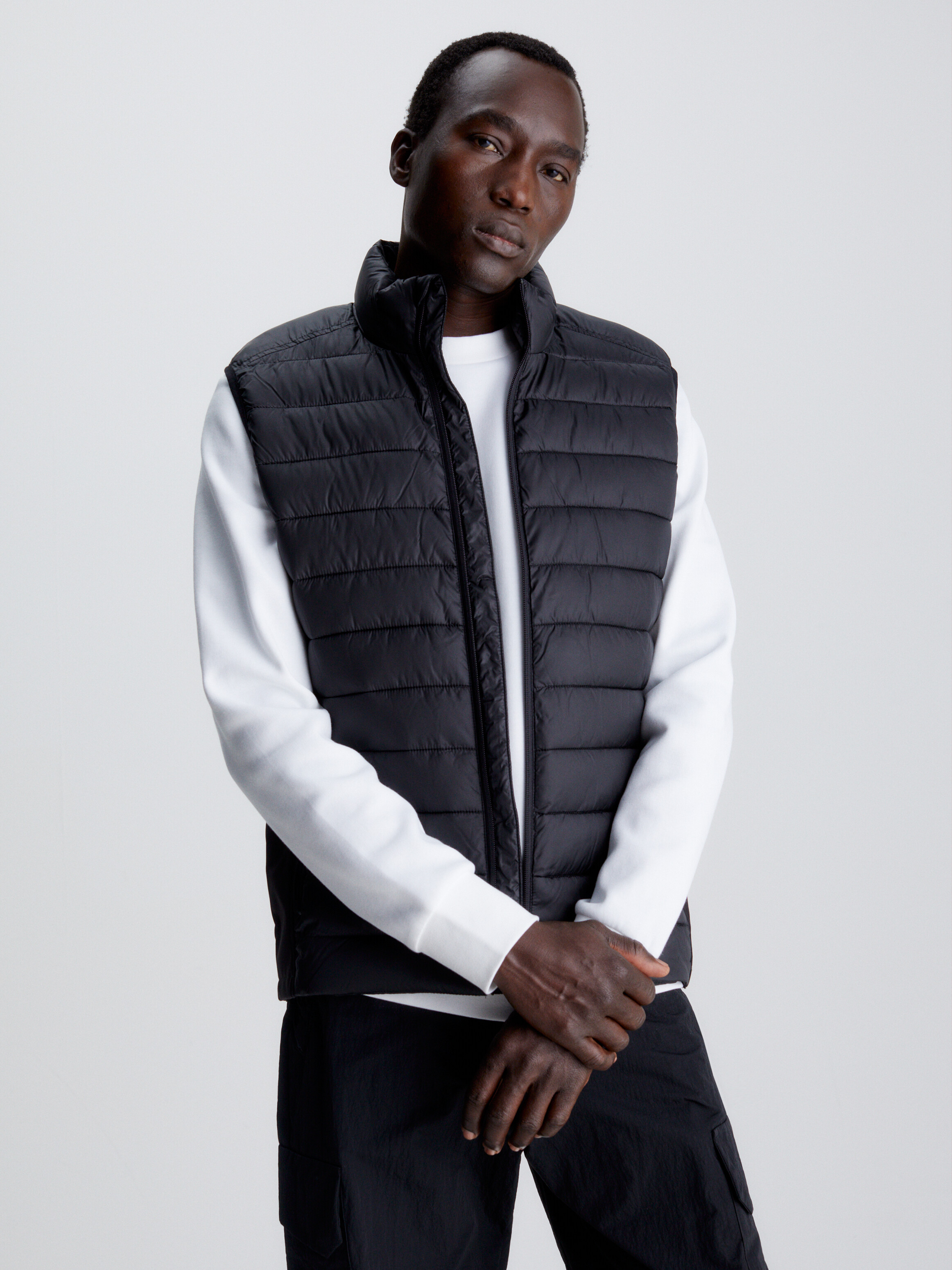 Mens black deals puffer gilet