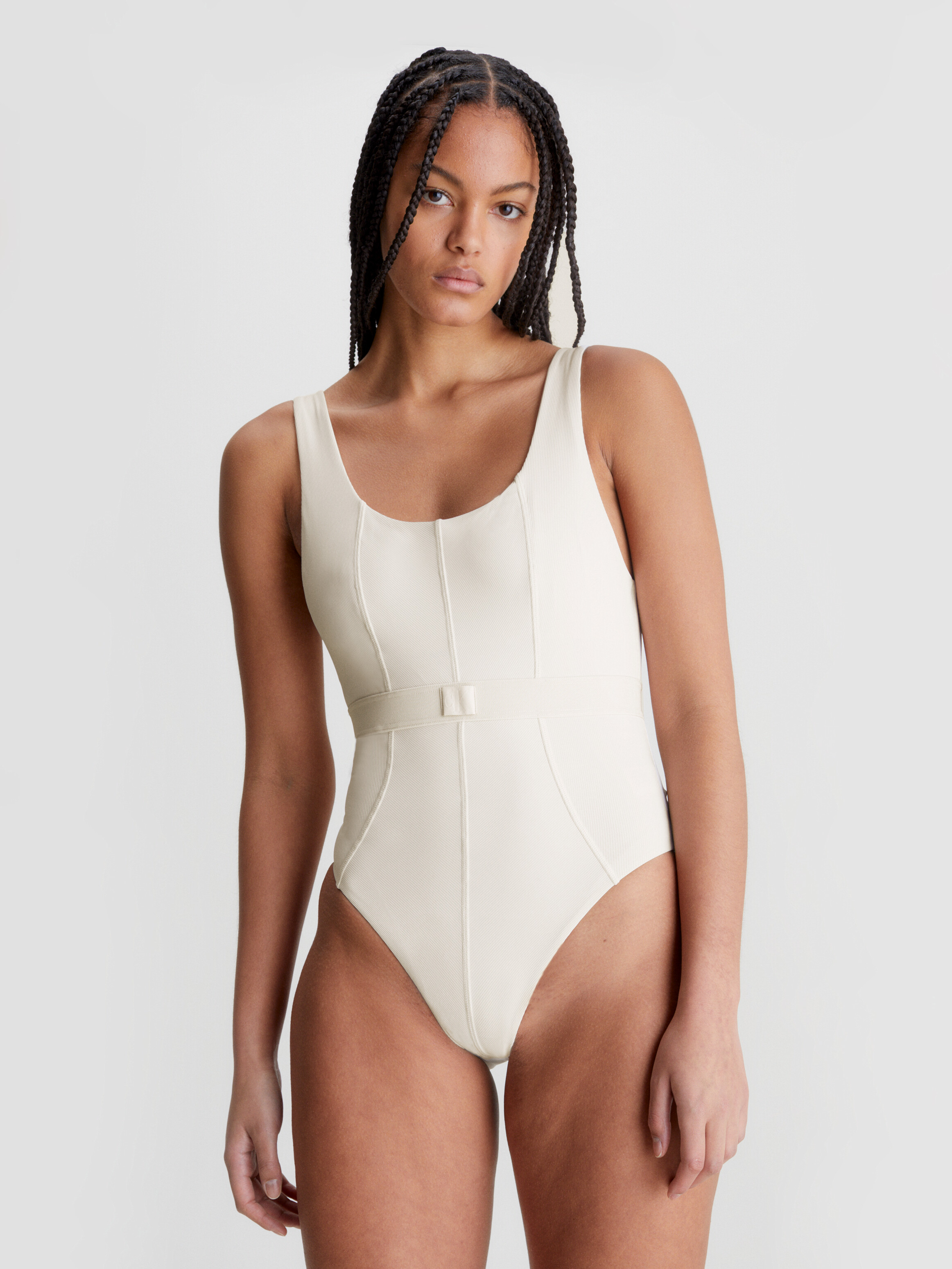 Calvin klein zip on sale swimsuit