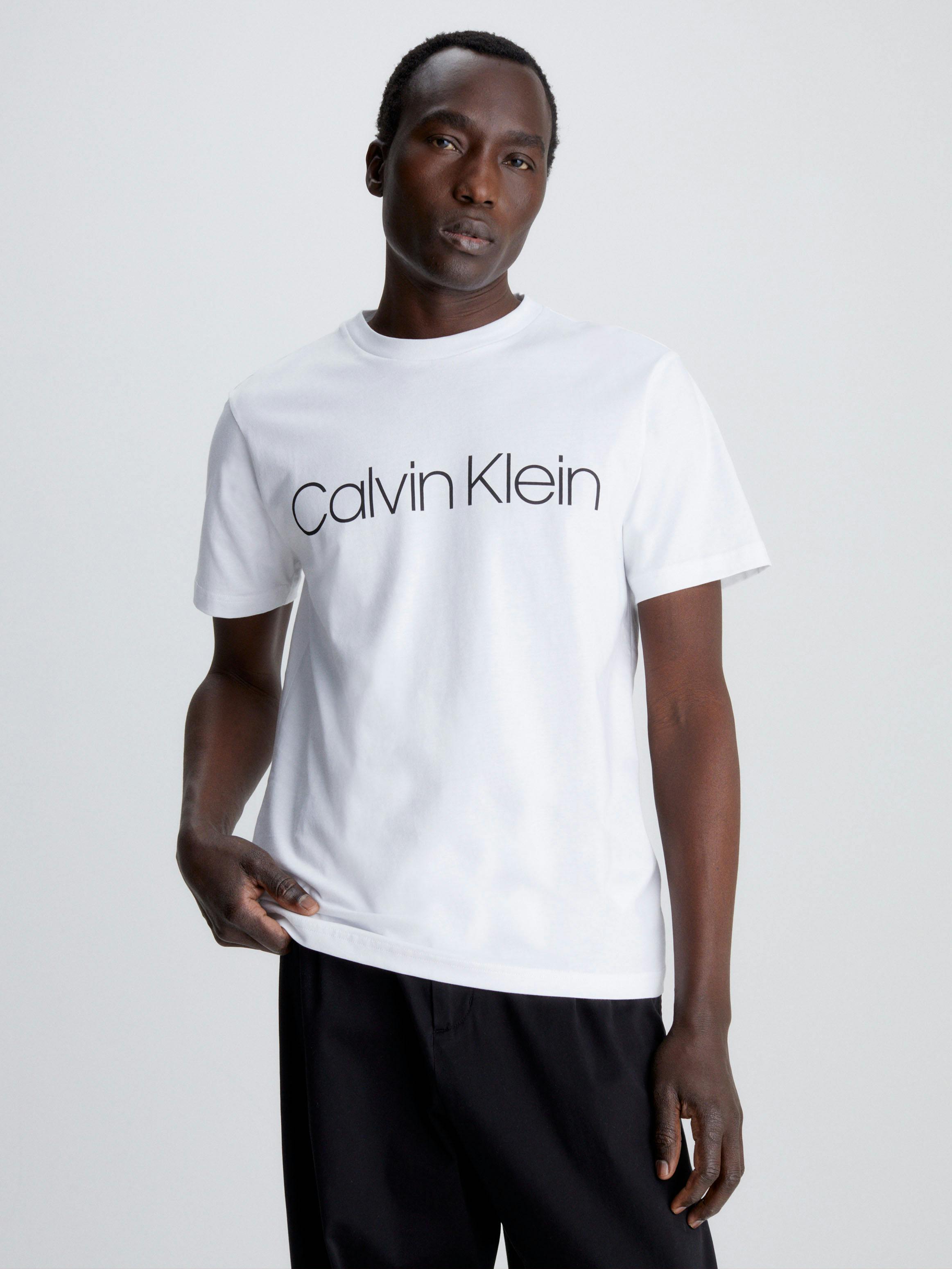 Calvin klein white logo t shirt Clearance