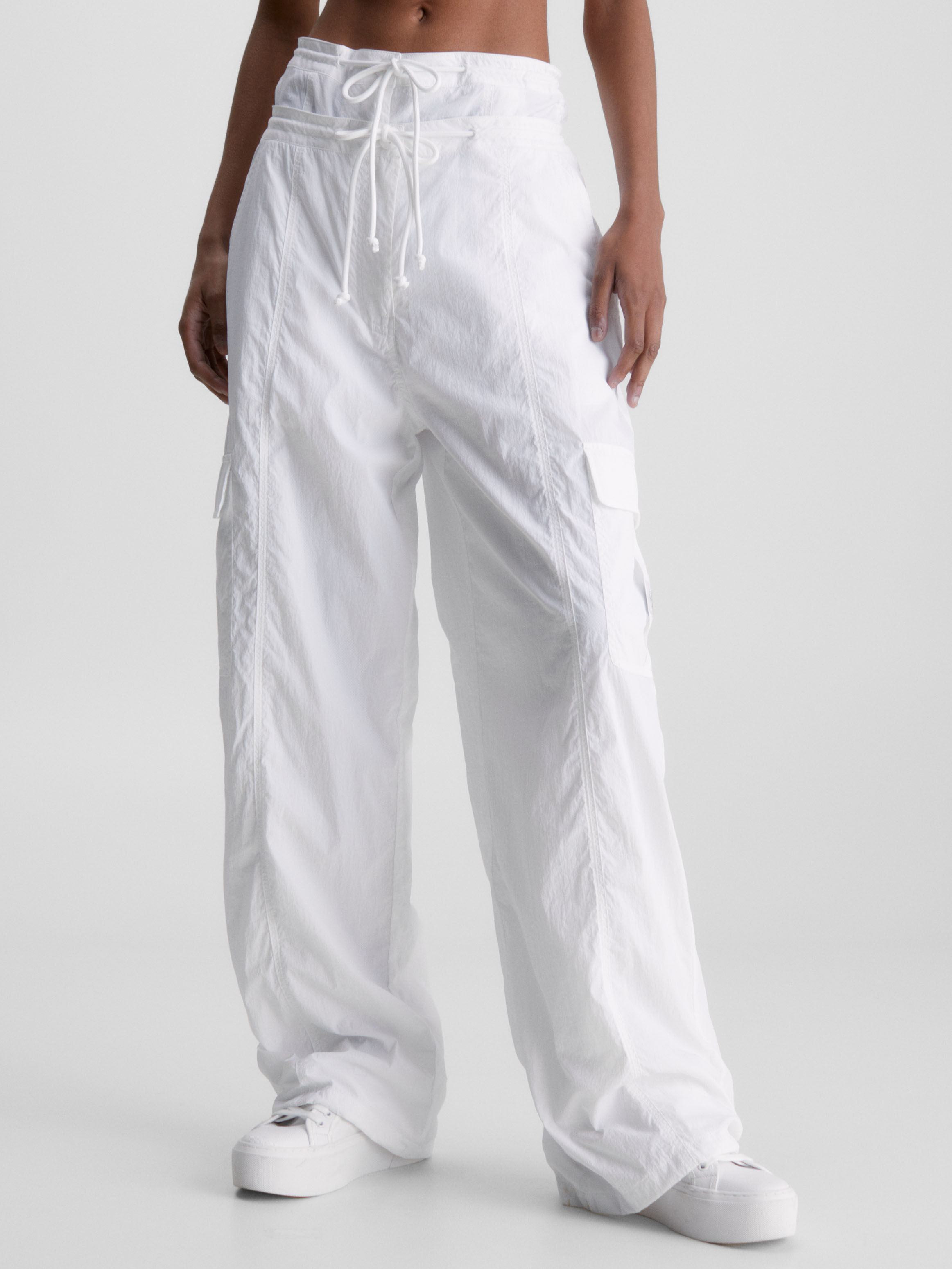 Soft Touch Wide Leg Cargo Pants Calvin Klein