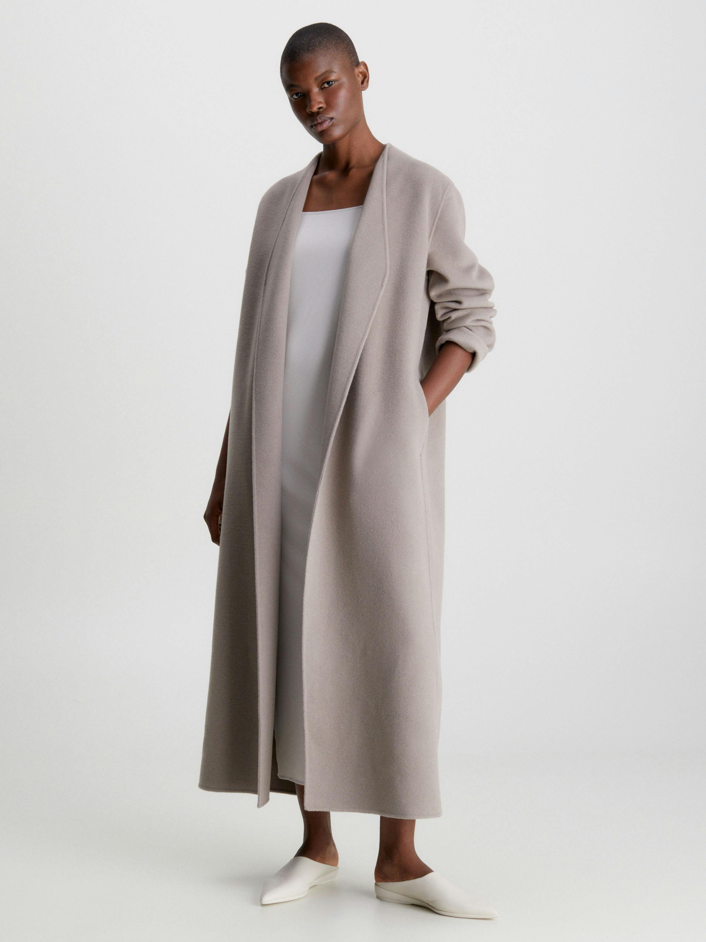 Oversized Wool Maxi Coat Calvin Klein