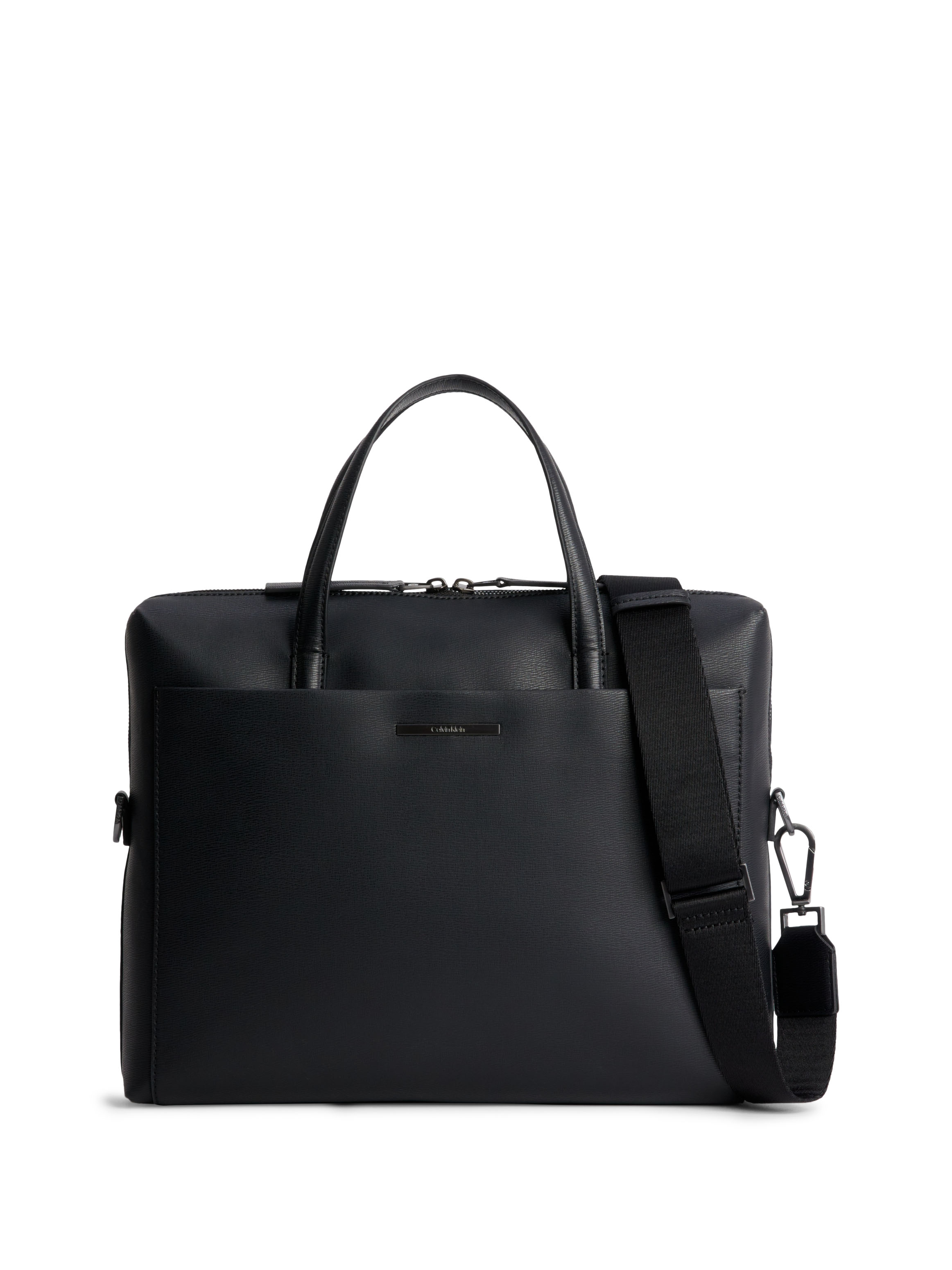 Calvin klein clearance leather laptop bag