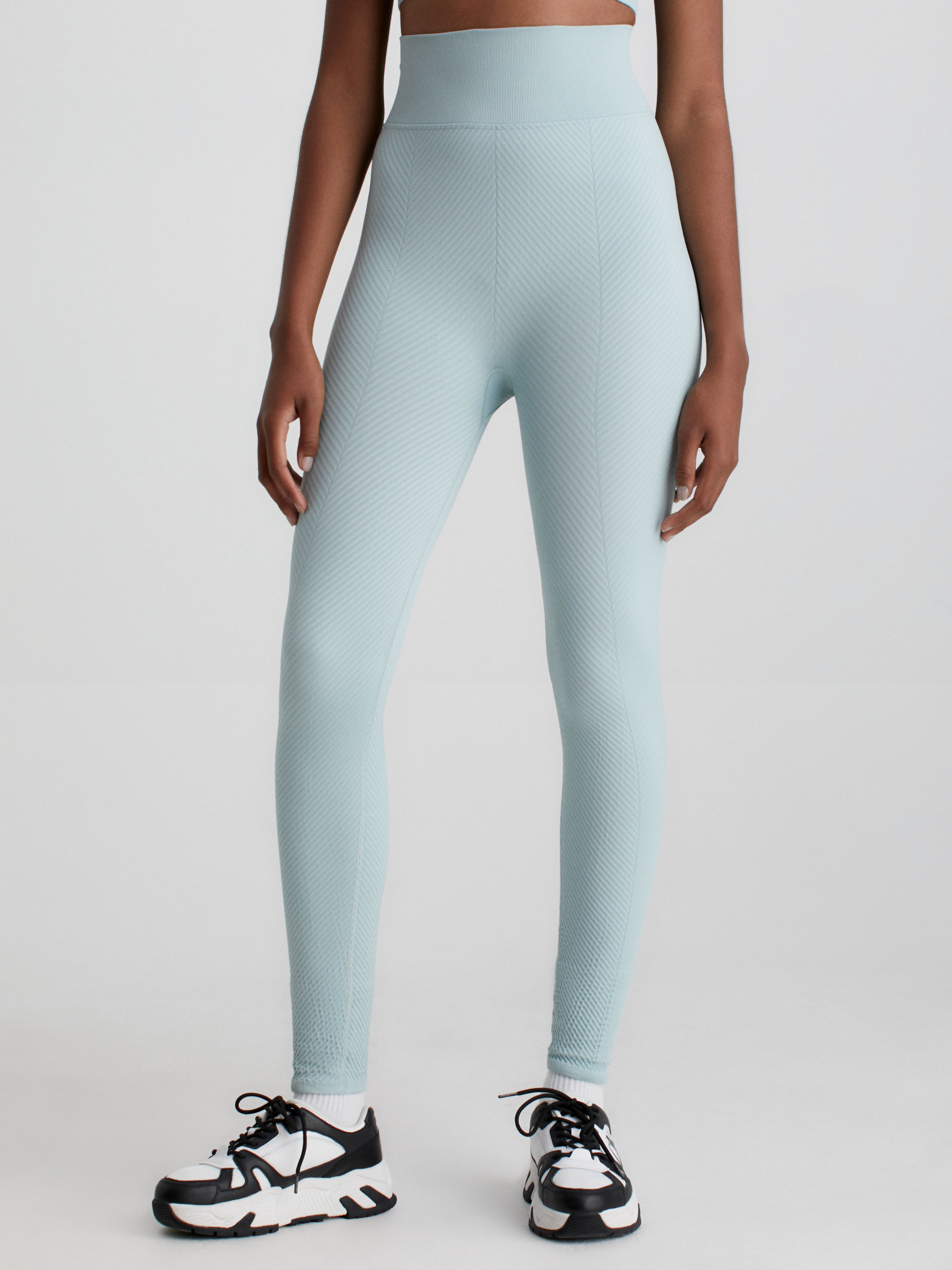 ★fa.er.ie★cotton mesh cross up leggings (grey)★韓国送料込 CLOTHING - ALL SZN Rib High-Waist 7/8 Leggings - Grey