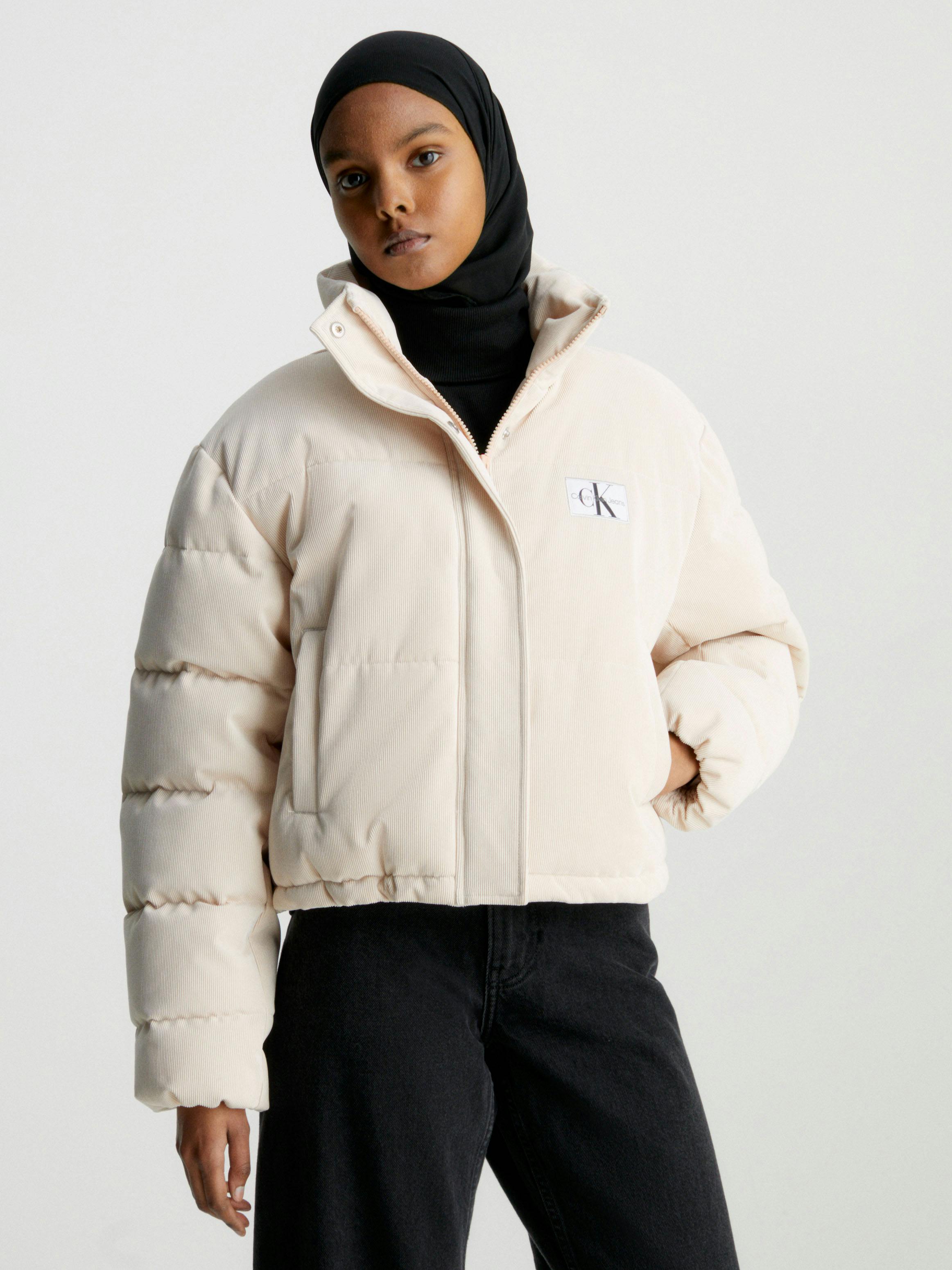 Cropped Corduroy Puffer Jacket | Calvin Klein