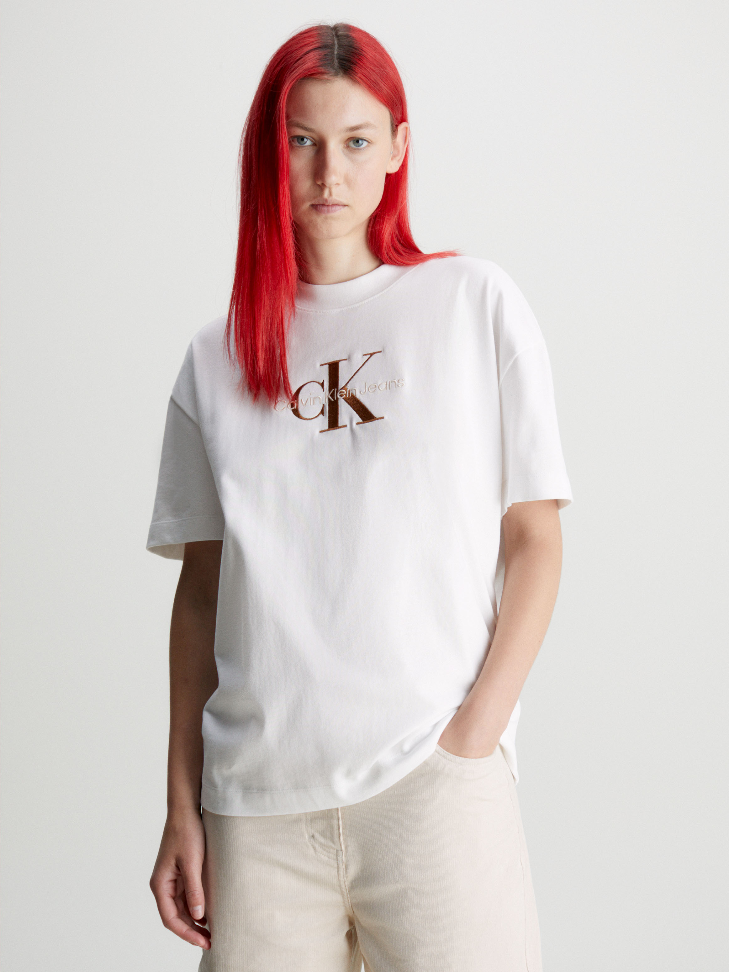 Cotton Monogram T shirt Calvin Klein