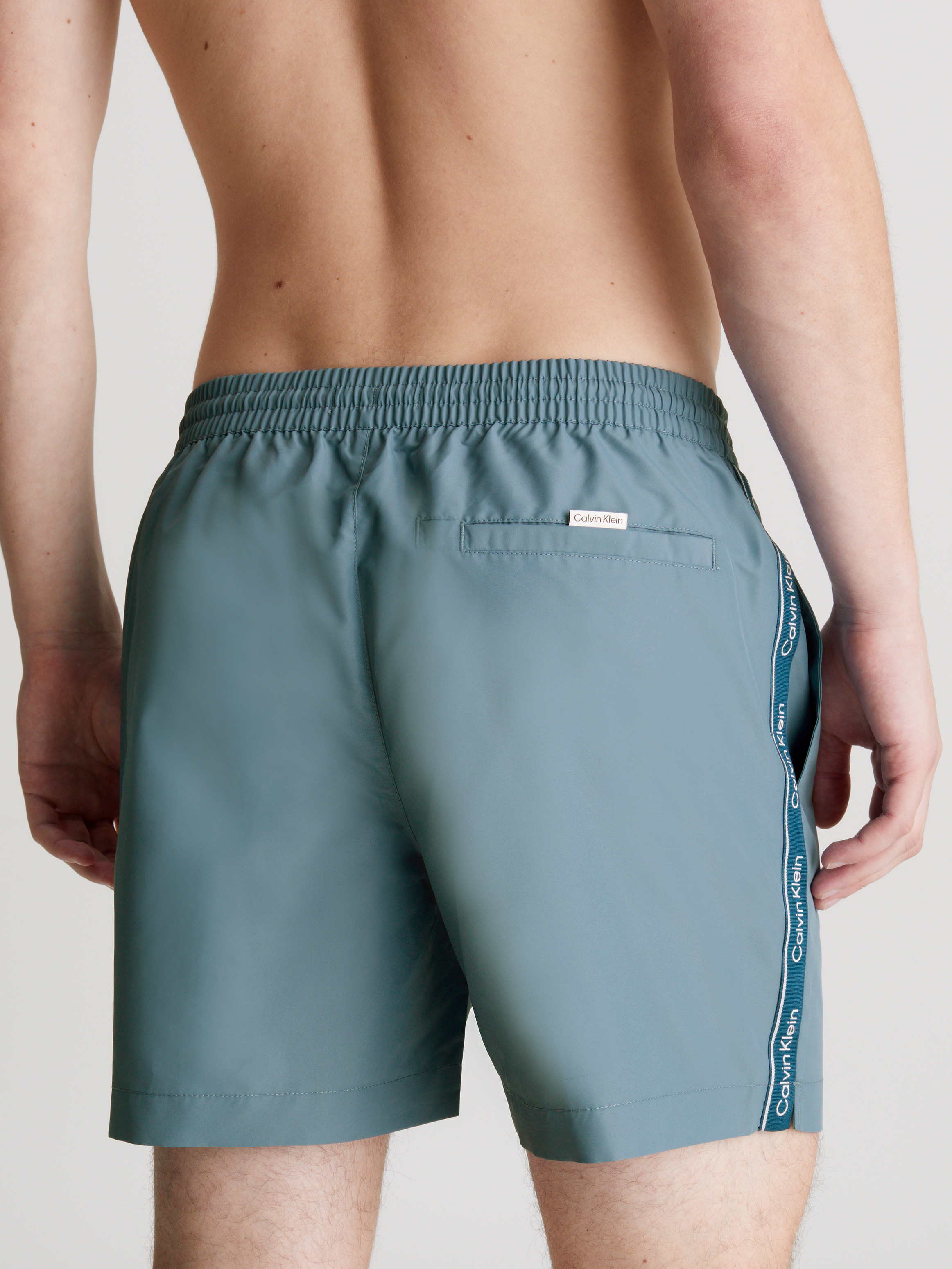 Logo Tape Medium Drawstring Swim Shorts | Calvin Klein