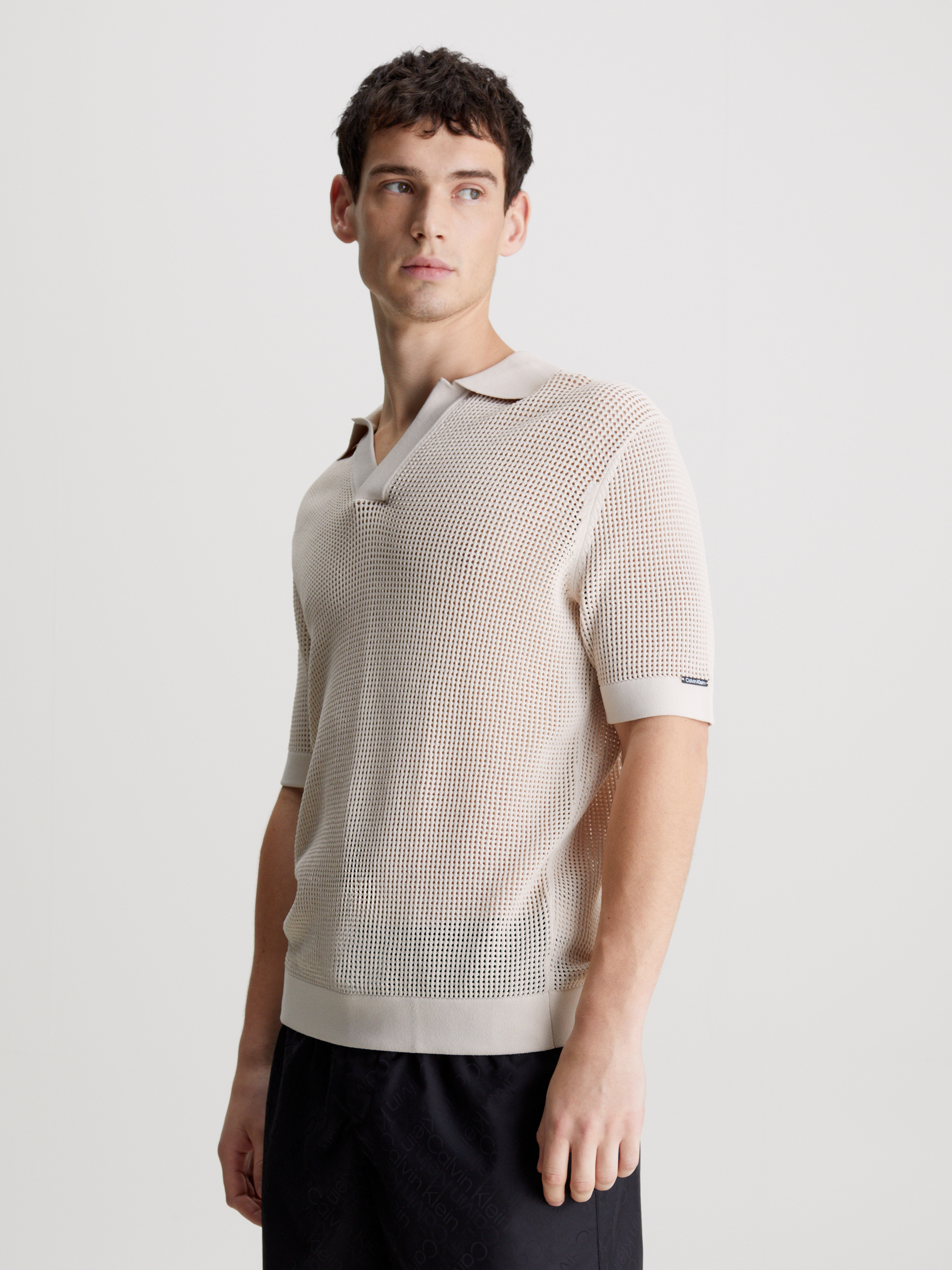 ELIN Smooth cropped knit polo 定価 33480円 ELIN Smooth cropped knit polo 定価