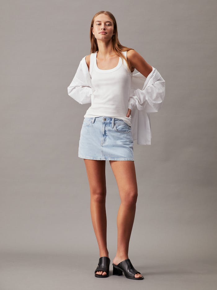 Denim Micro Mini Skirt Calvin Klein