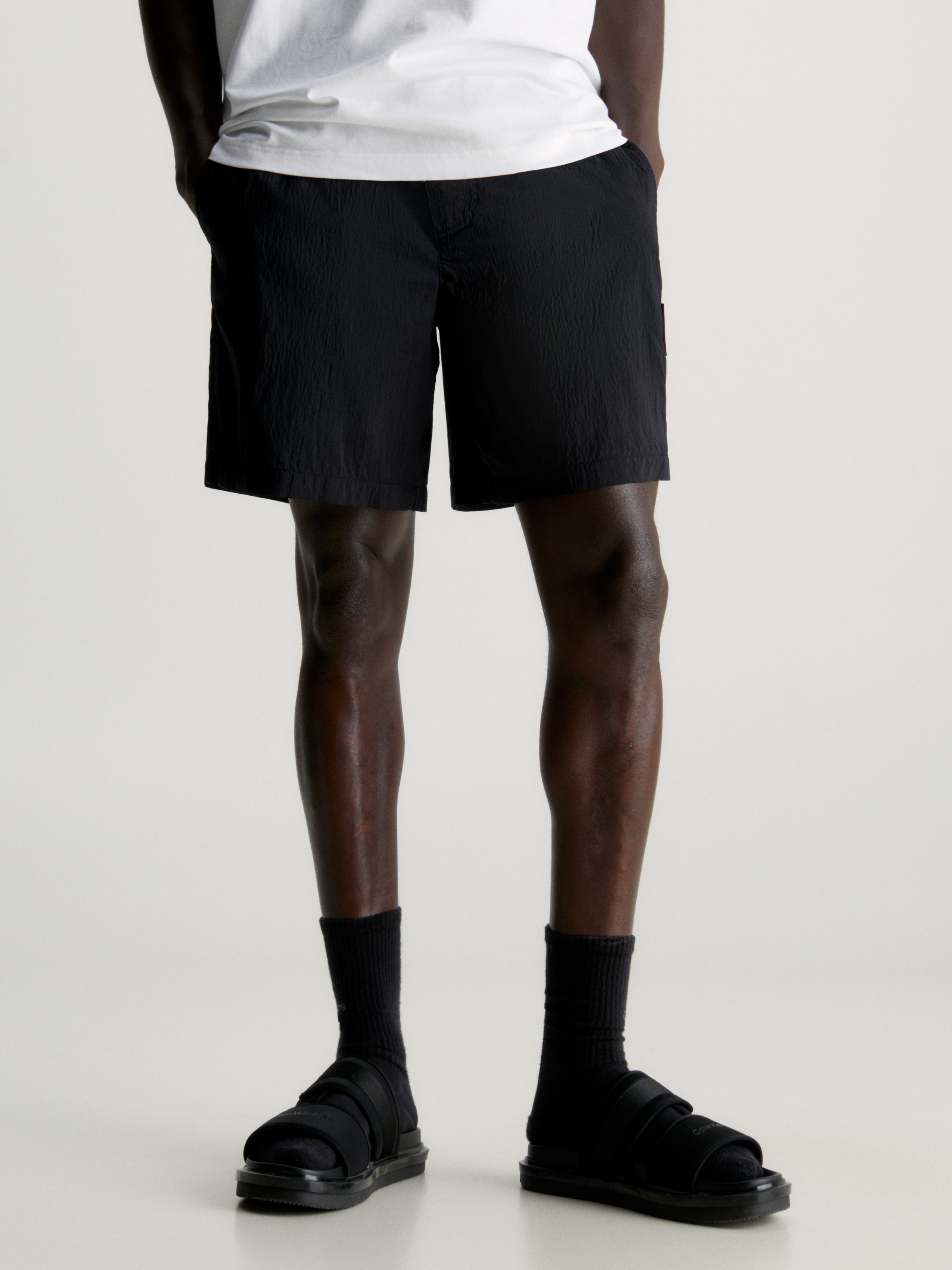 Relaxed Crinkle Nylon Shorts | Calvin Klein