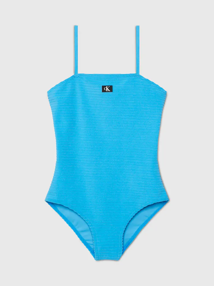 Girls CK Monogram Rib Swimsuit | Calvin Klein